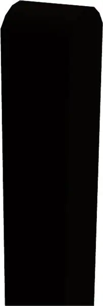 Plus Leimholzpfosten 148 cm 90 x 90 mm schwarz Kopf gerundet