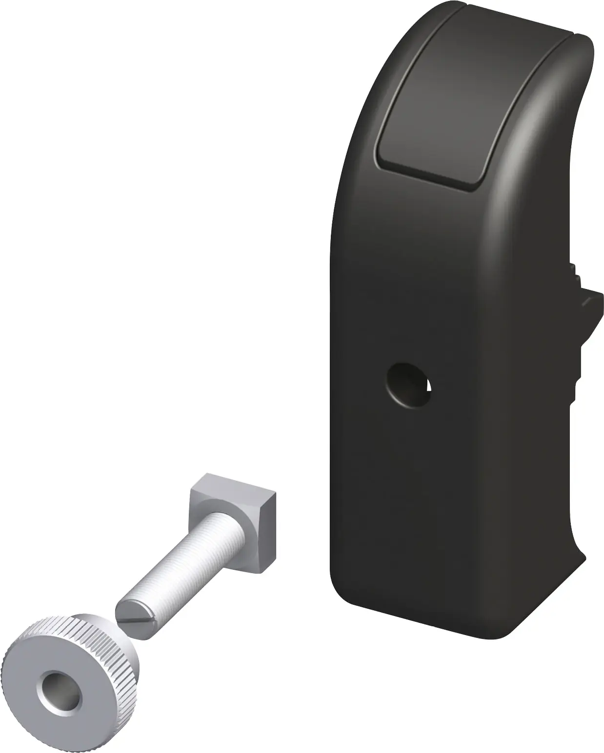 coaxis®-Haken-Verdrehschutz 12 mm 12 mm PVC (Kunststoff) glatt schwarz coaxis®-Haken-Verdrehschutz 12 mm 12 mm PVC (Kunststoff) glatt schwarz