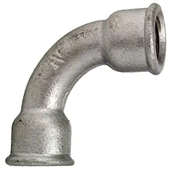 Cornat Temperguss-Bogen 90° 1/2 '' 2 Muffen verzinkt