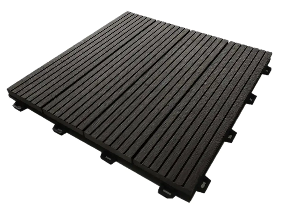 TrendLine Klickfliese WPC 30 x 30 x 2,1 cm dunkelgrau 10 Stück TrendLine Klickfliese WPC 30 x 30 x 2,1 cm dunkelgrau 10 Stück