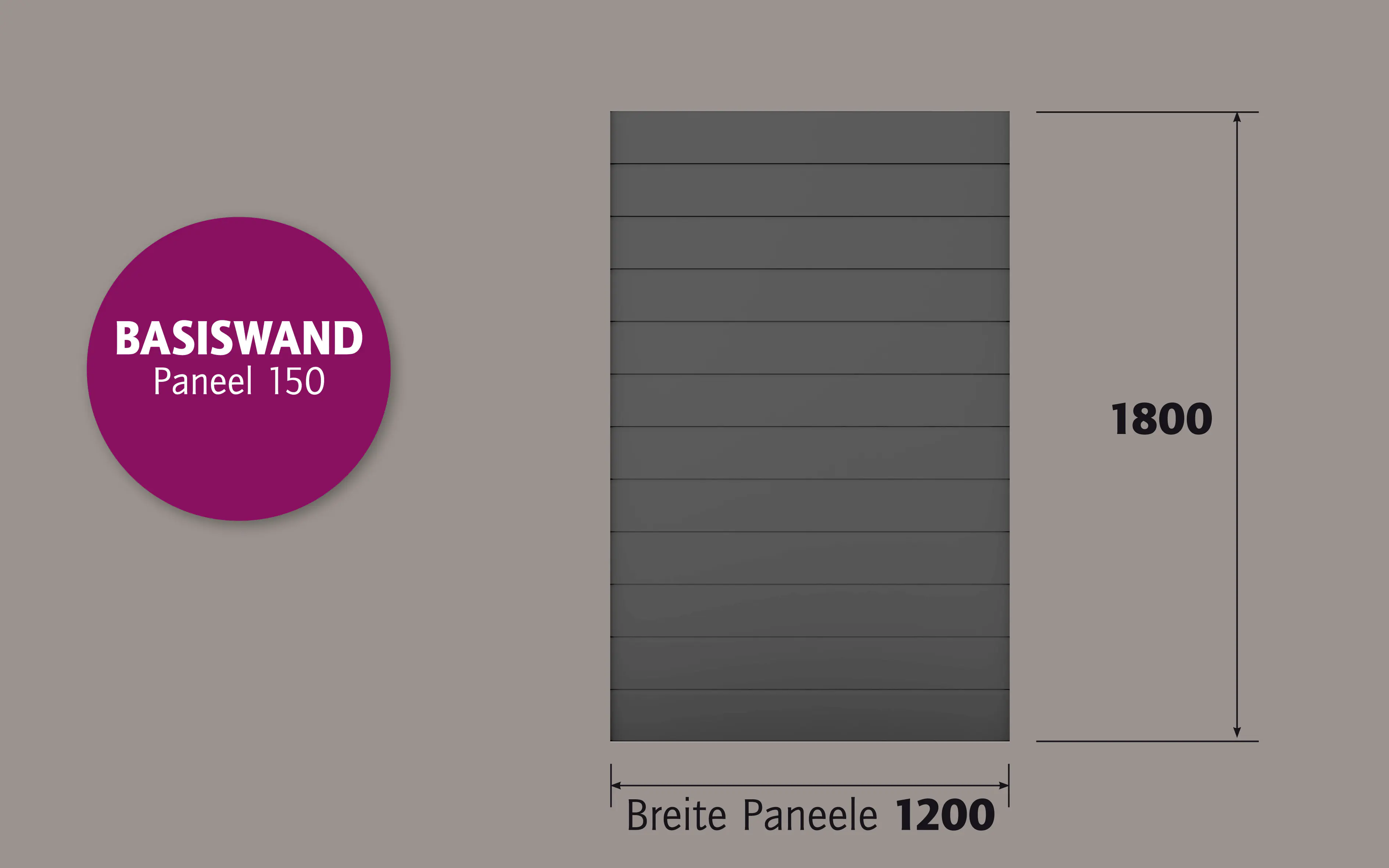 Ambiente Alu-Zaun Paneel 150 B x H: 120 cm x 180 cm, 22 mm stark