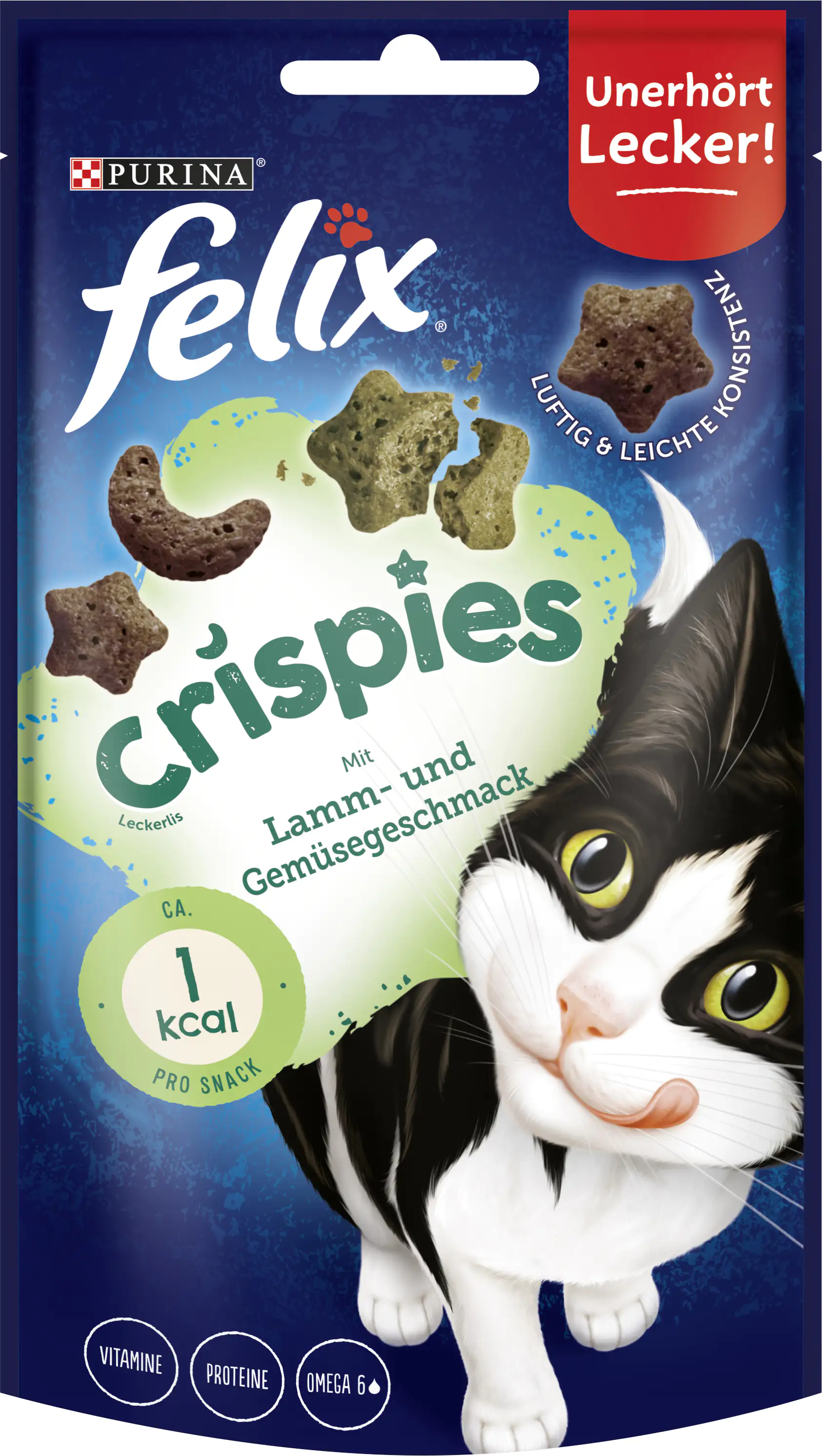 Felix Crispies Katzensnack Fleisch und Gemüse 45g Felix Crispies Katzensnack Fleisch und Gemüse 45g