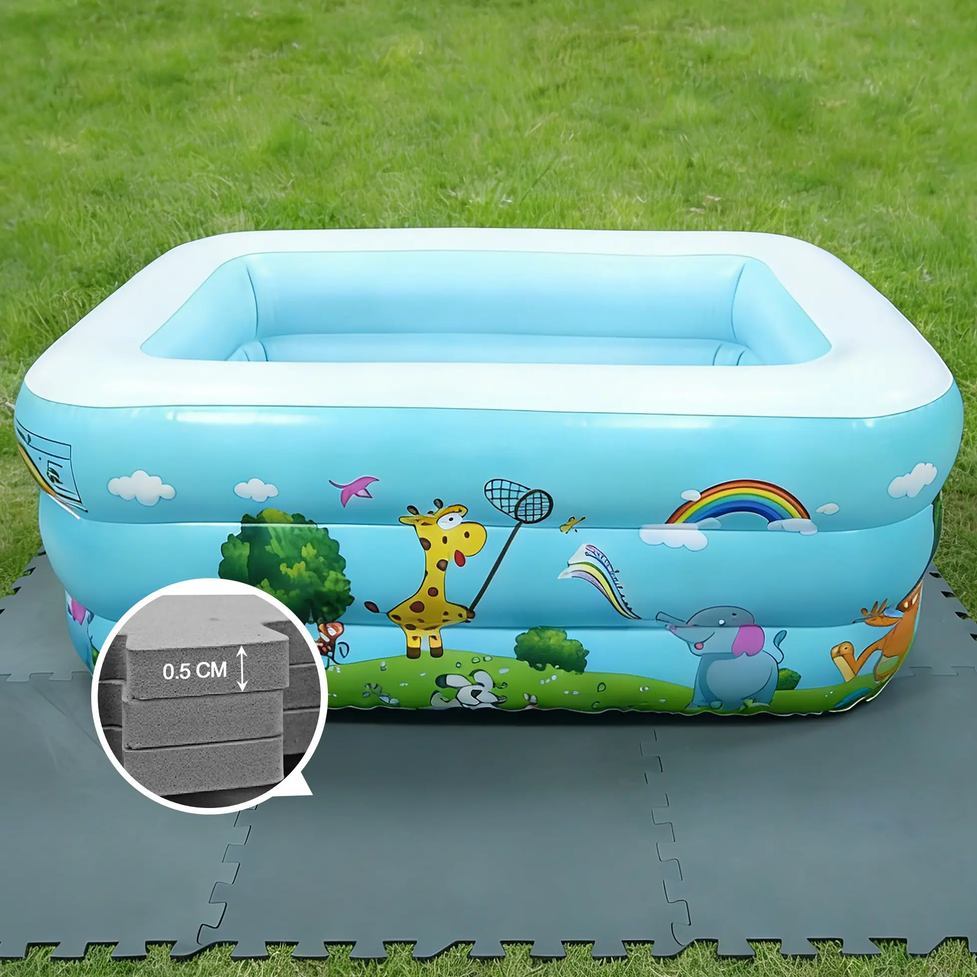 Primaster Poolbodenschutzmatte 50 x 50 x 0.5 cm - 9er Pack