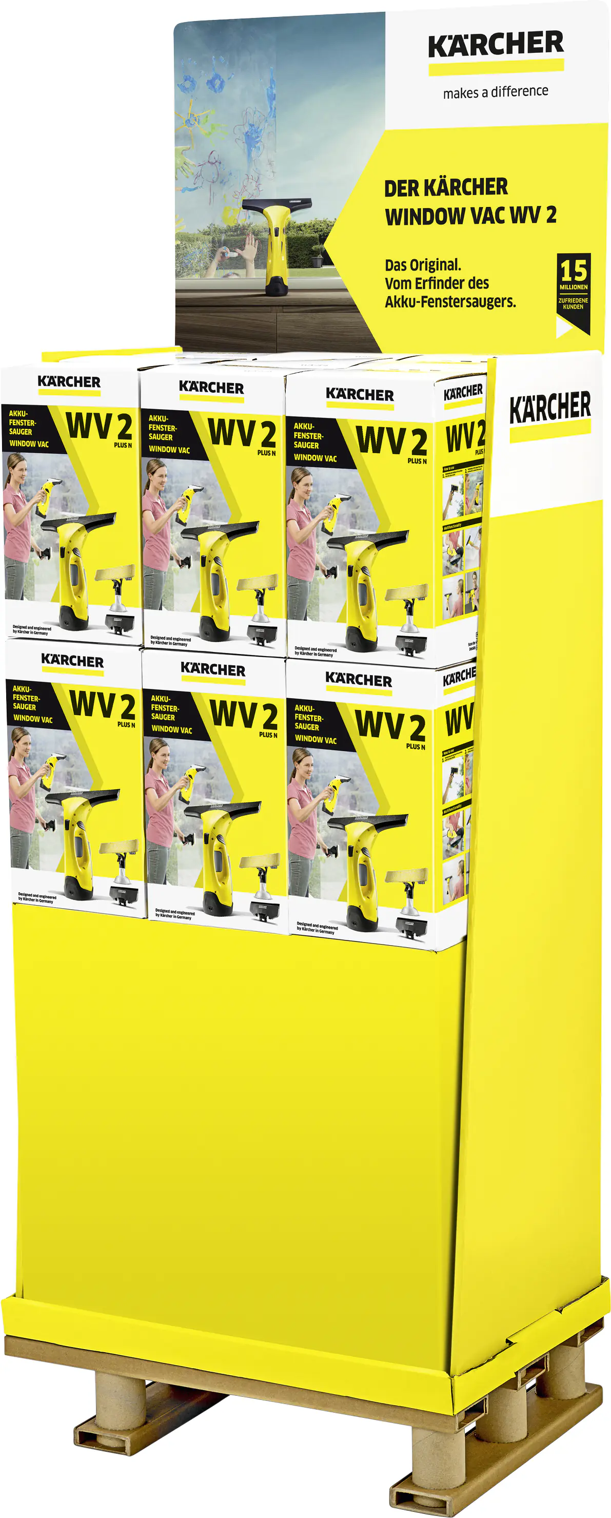 Kärcher Fenstersauger WV 2 Plus N für bis zu 35 Fenster pro Ladung