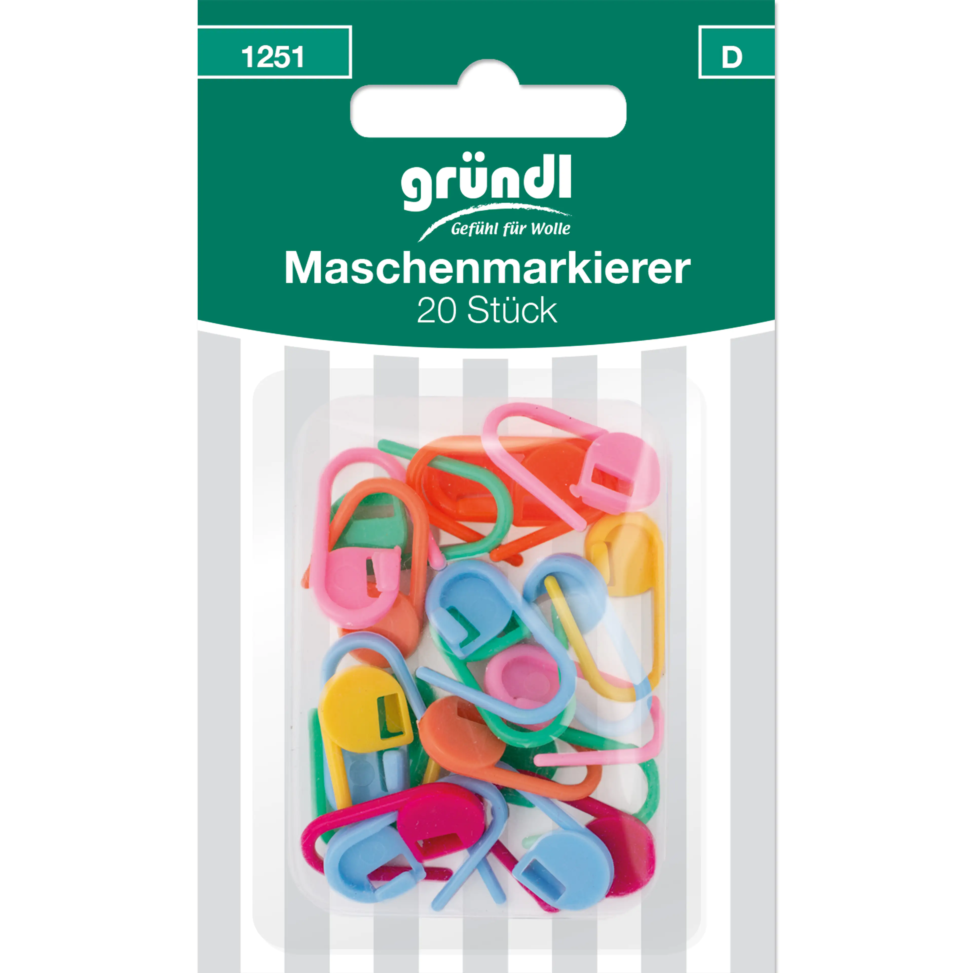 Gründl Maschenmarkierer 20 Stück bunt