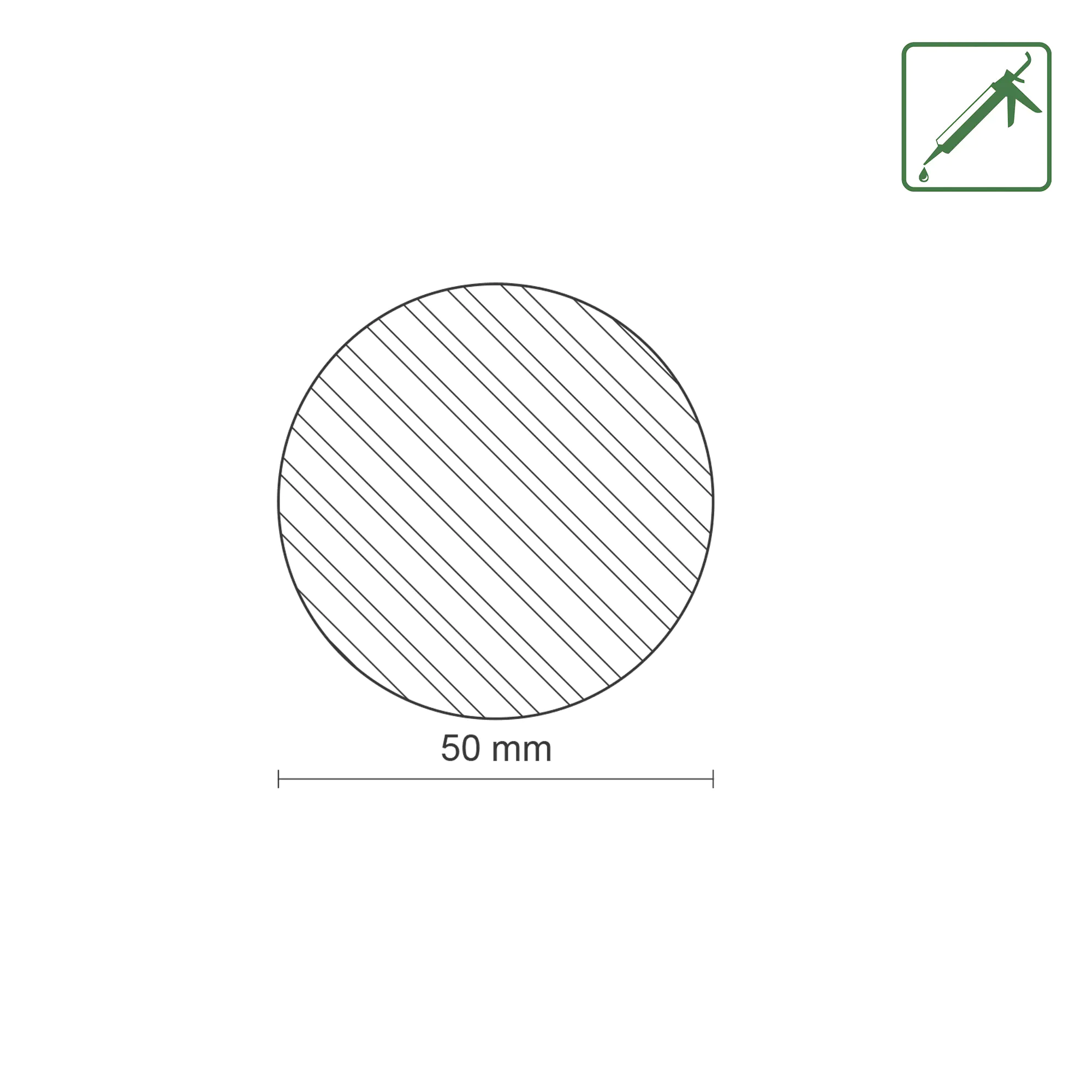 FN Neuhofer Rundstab glatt 100 cm 50 x 50 mm