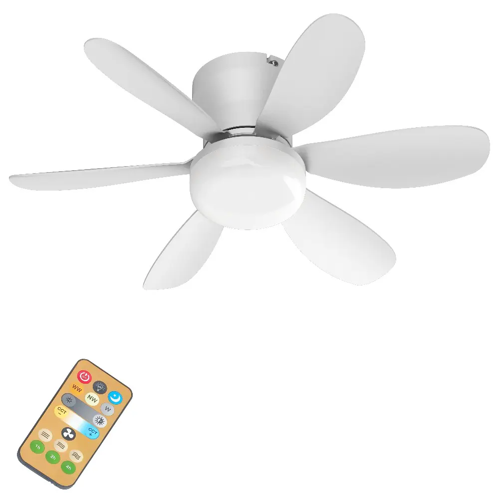 LED-Deckenventilator Chic weiß dimmbar