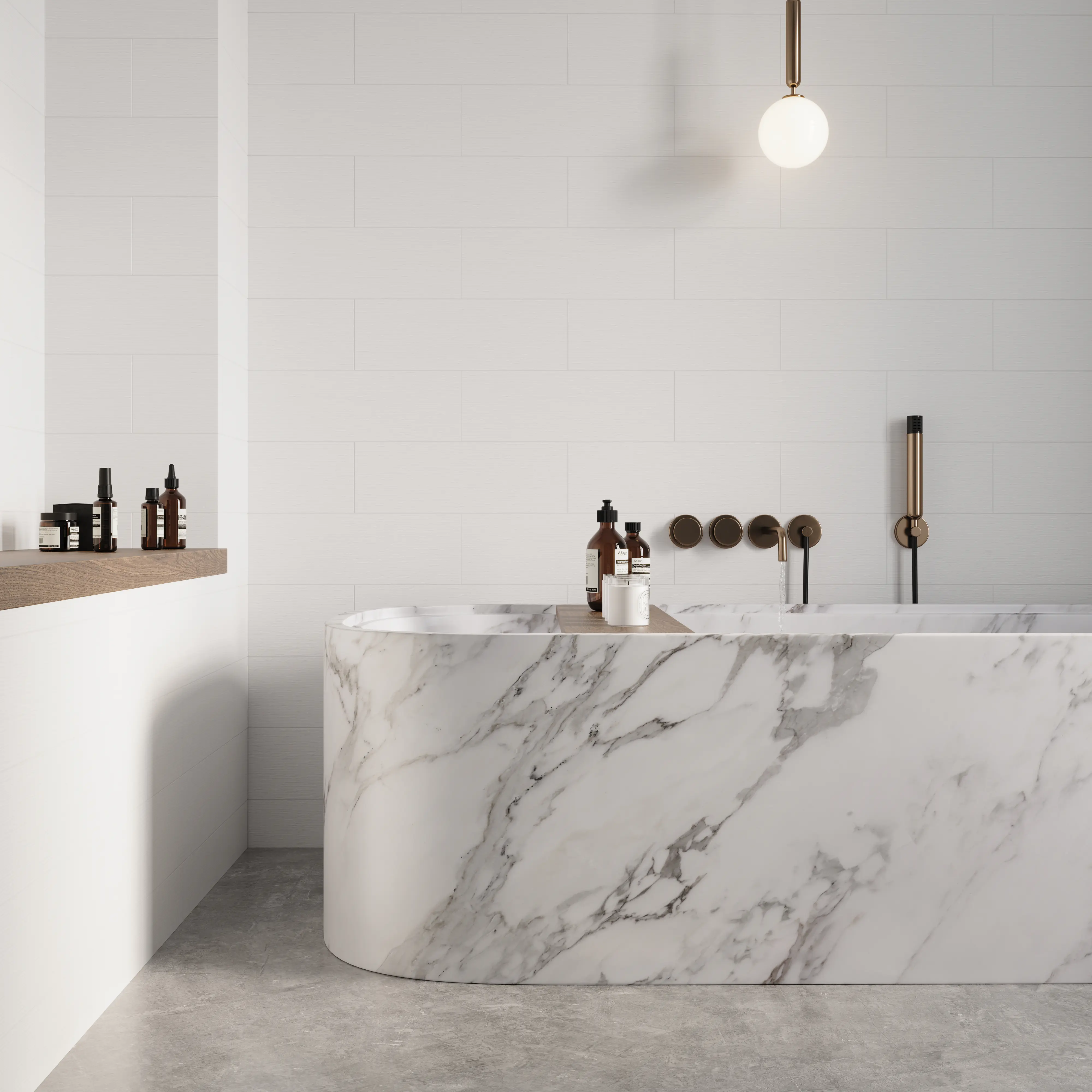 Wandfliese Candice 15 x 45 cm weiß