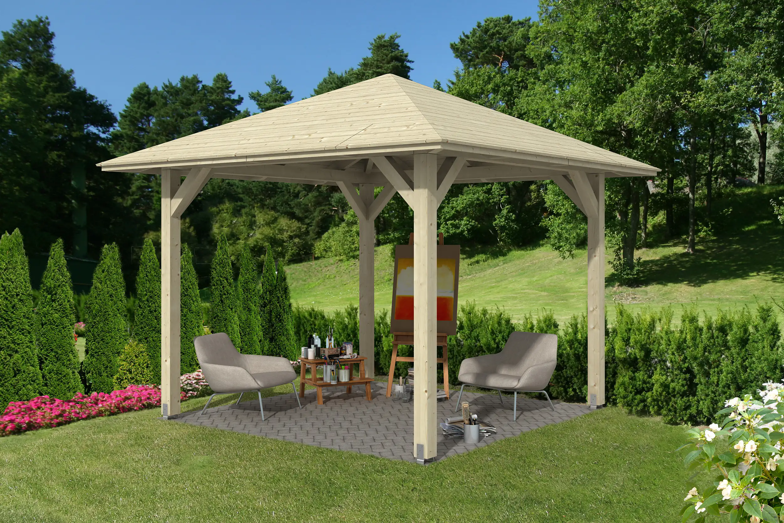 4018211371754 SKAN HOLZ Pavillon Cannes 1 Leimholz, natur
