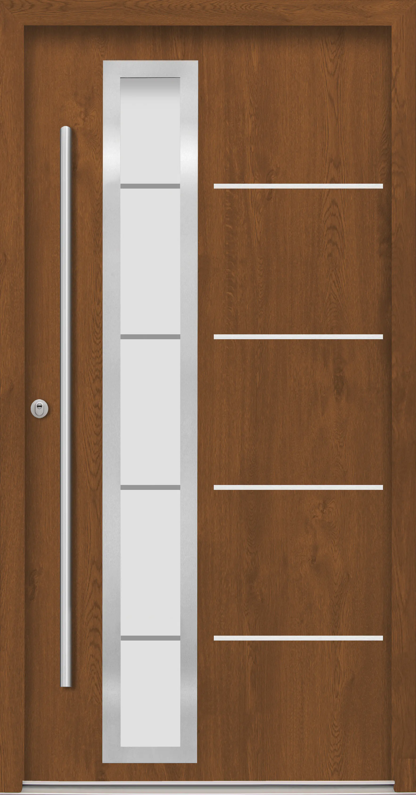 Splendoor Haustür Passivedoor Premium B06 RC2 Golden Oak DIN Links 100 x 210 cm