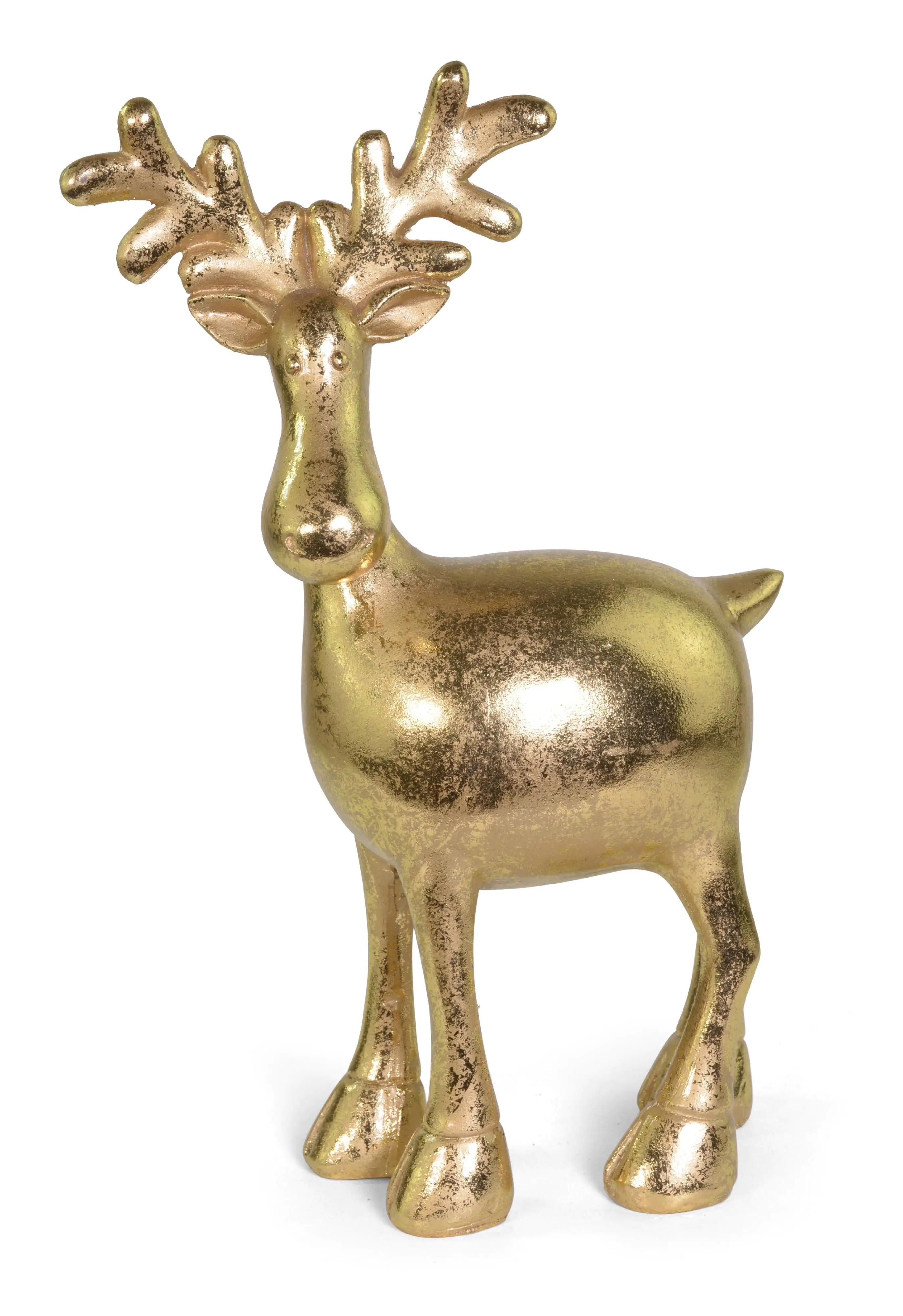 Riffelmacher Hirsch Harry stehend gold 15 x 7 x 23 cm Riffelmacher Hirsch Harry stehend gold 15 x 7 x 23 cm