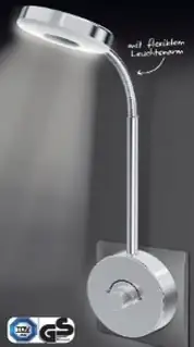 Müller Licht LED Steckdosenleuchte silber flexibel ausrichtbar