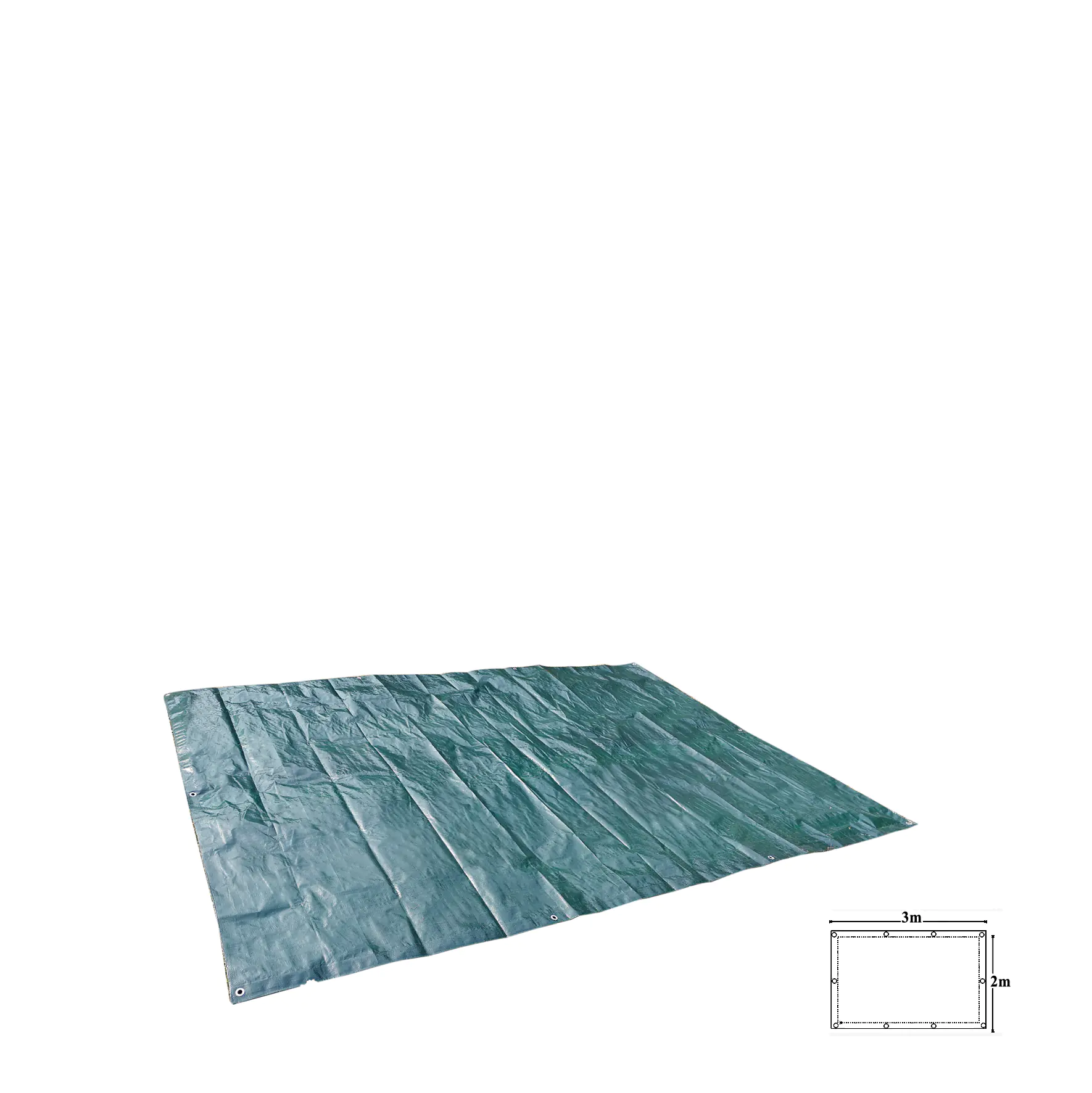 TrendLine Gewebeplane 110 g/m² 2 x 3 m = 6 m² grün mit Ösen