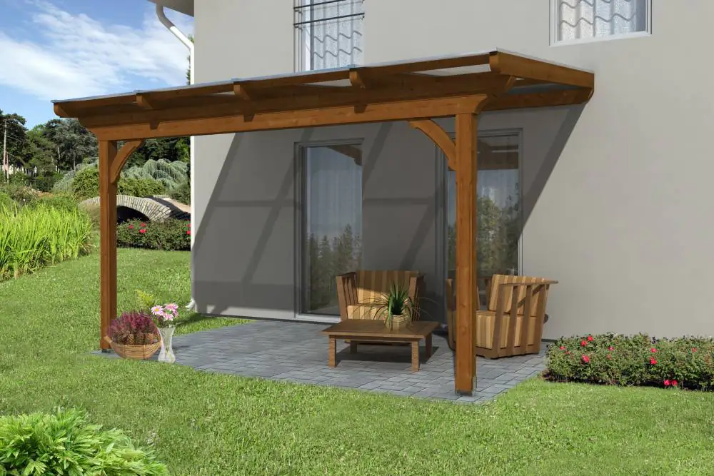 SKAN HOLZ Terrassenüberdachung Ravenna 434 x 250 cm Douglasie SKAN HOLZ Terrassenüberdachung Ravenna 434 x 250 cm Douglasie