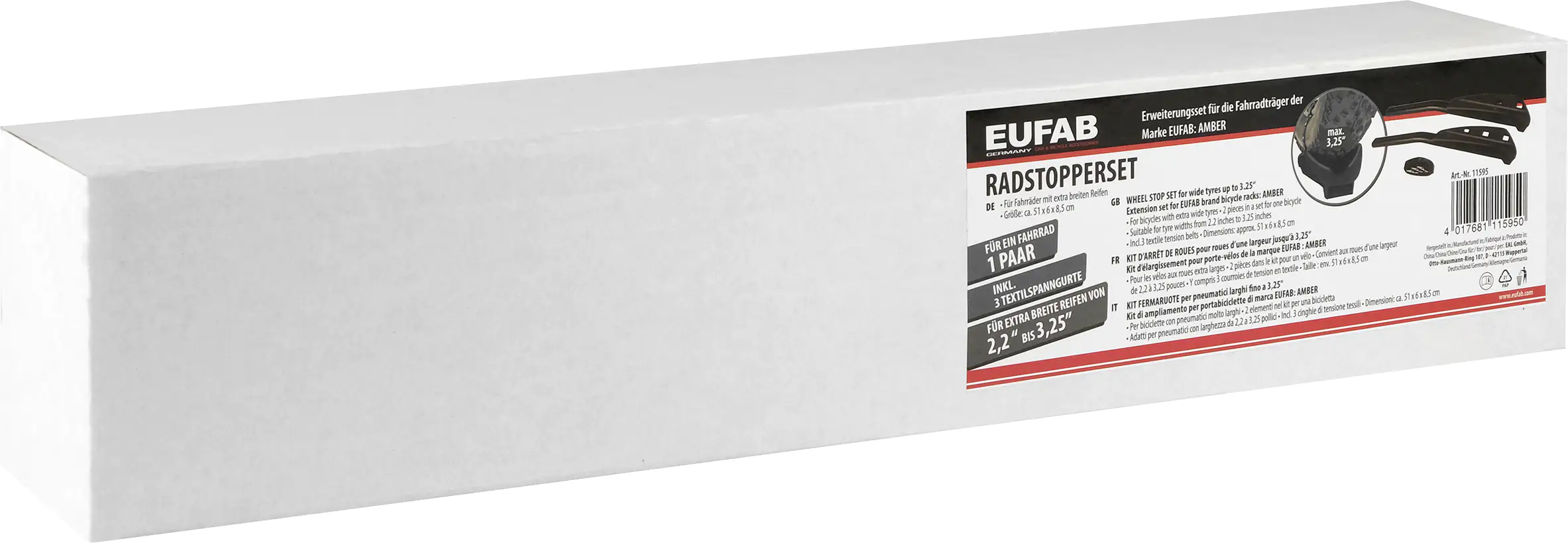 EUFAB Radschienen für breite Reifen für alle AMBER Modelle