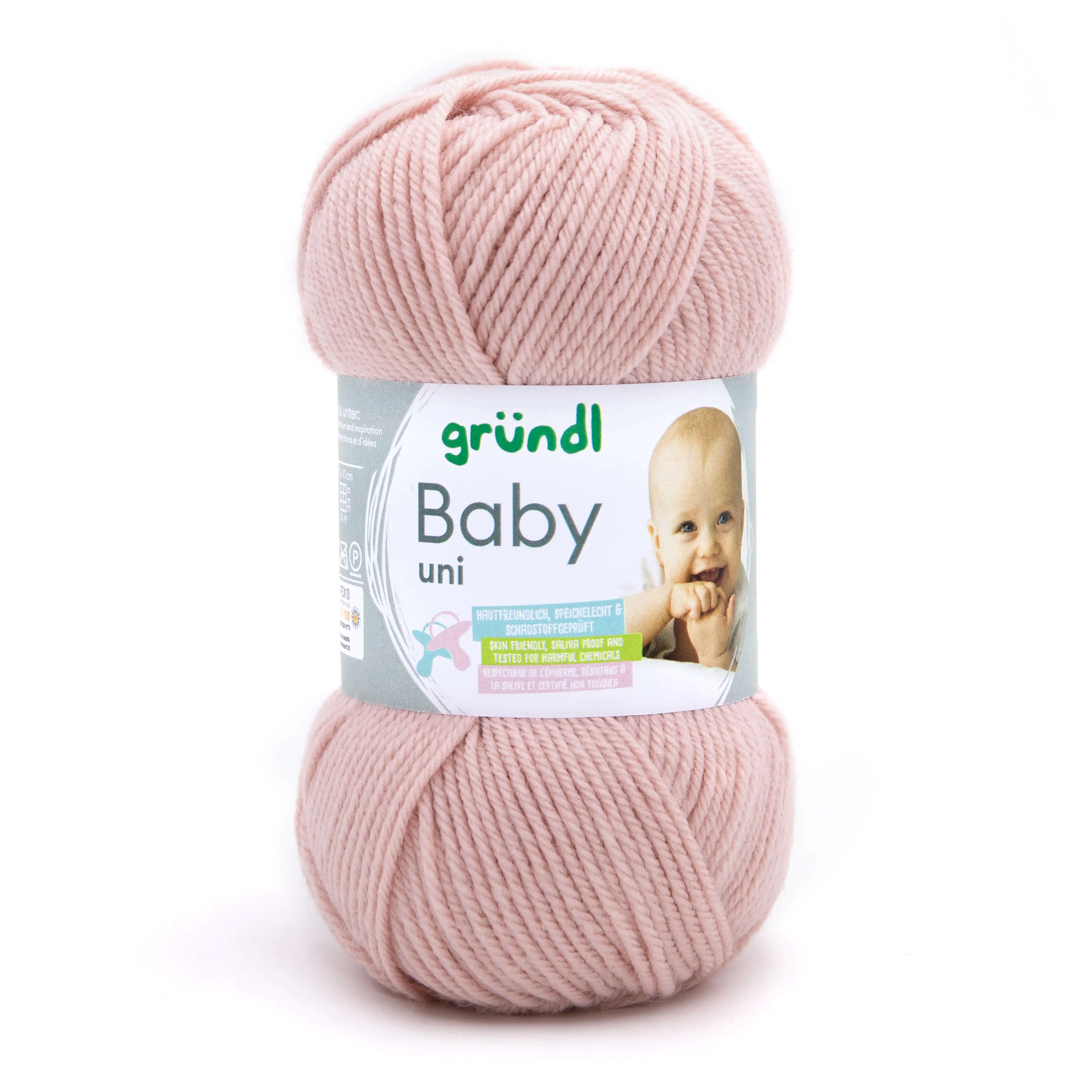4036014246475 Gründl Wolle Baby uni 50 g altrosa