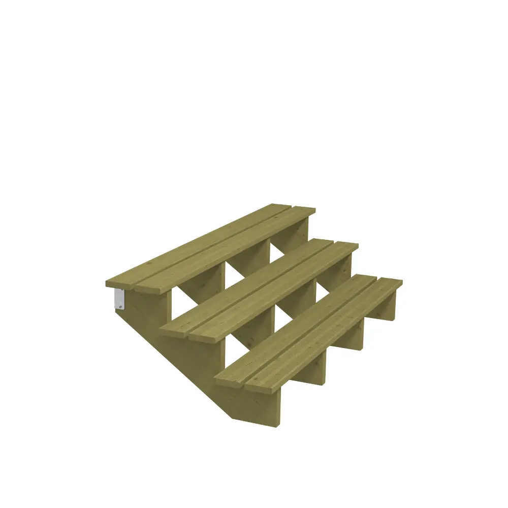 Plus Außentreppe Kiefer 3 Stufen 180 cm breit