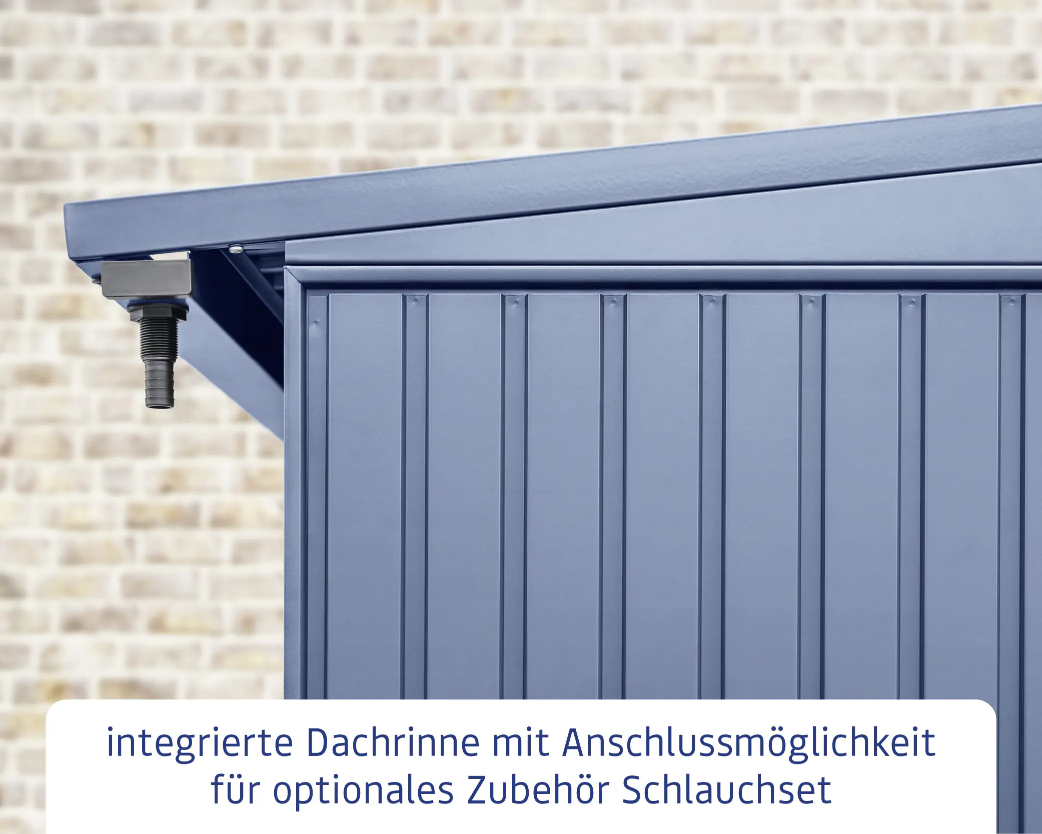 Ecostar Kaminholzregal Trend-V Typ 1, taubenblau, mit Verstrebung