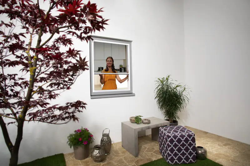 Primaster Fliegenschutz-Plissee 130 x 150 cm weiß/weiß kürzbar