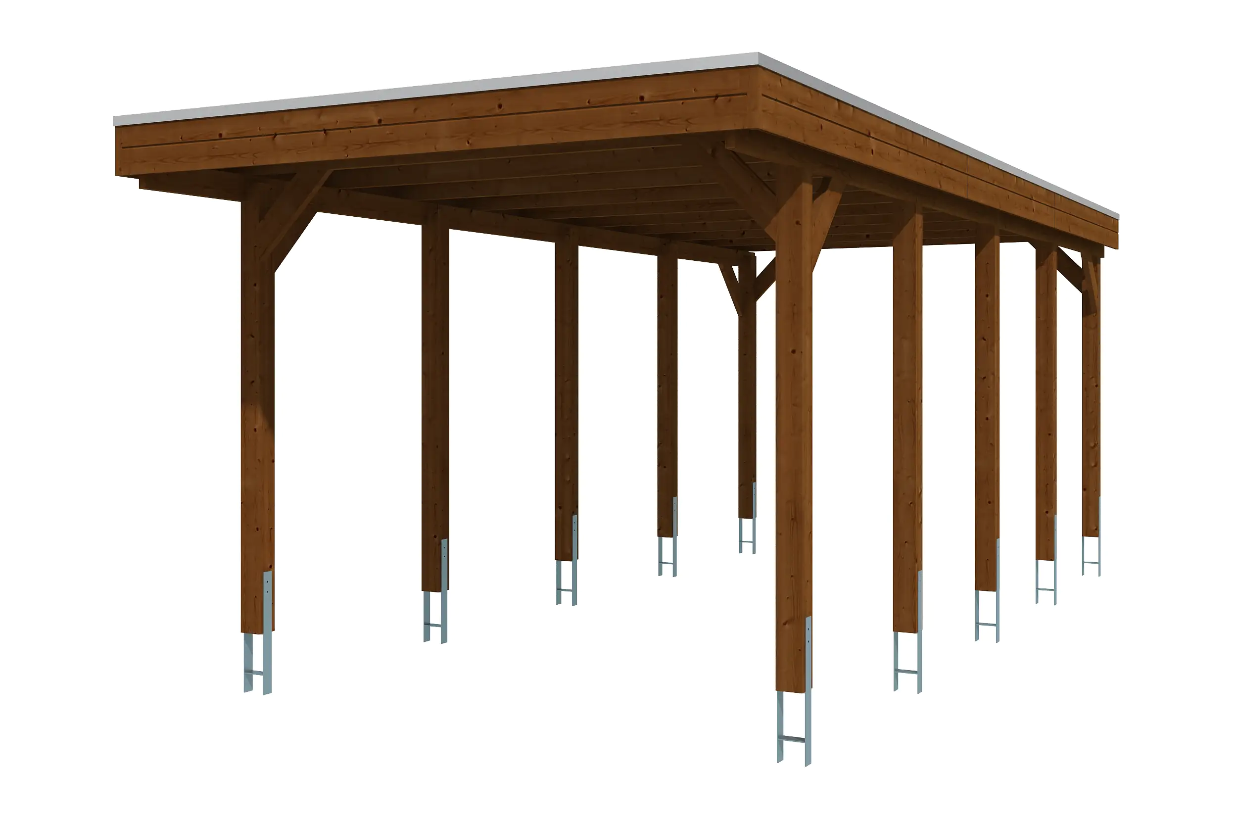 SKAN HOLZ Carport Friesland 314 x 708 cm mit EPDM-Dach