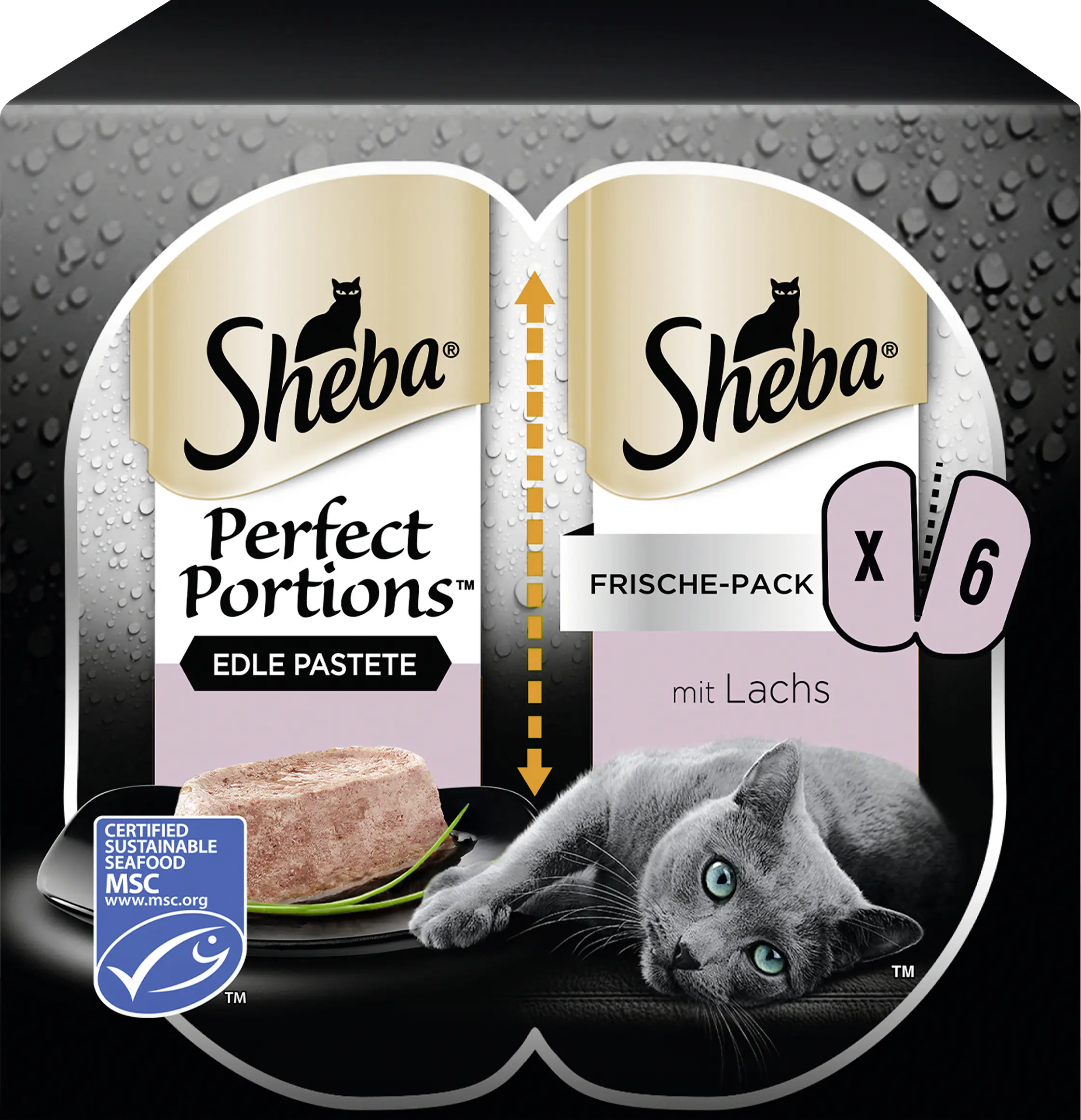 Sheba Perfect Portions Katzennassfutter Adult 6 x 37,5 g Lachs