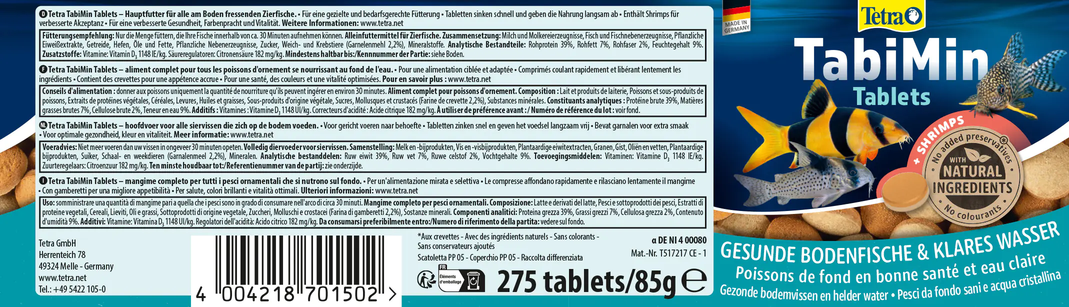 Tetra Zierfischfutter Tablets Tabi Min Tetra Zierfischfutter Tablets Tabi Min
