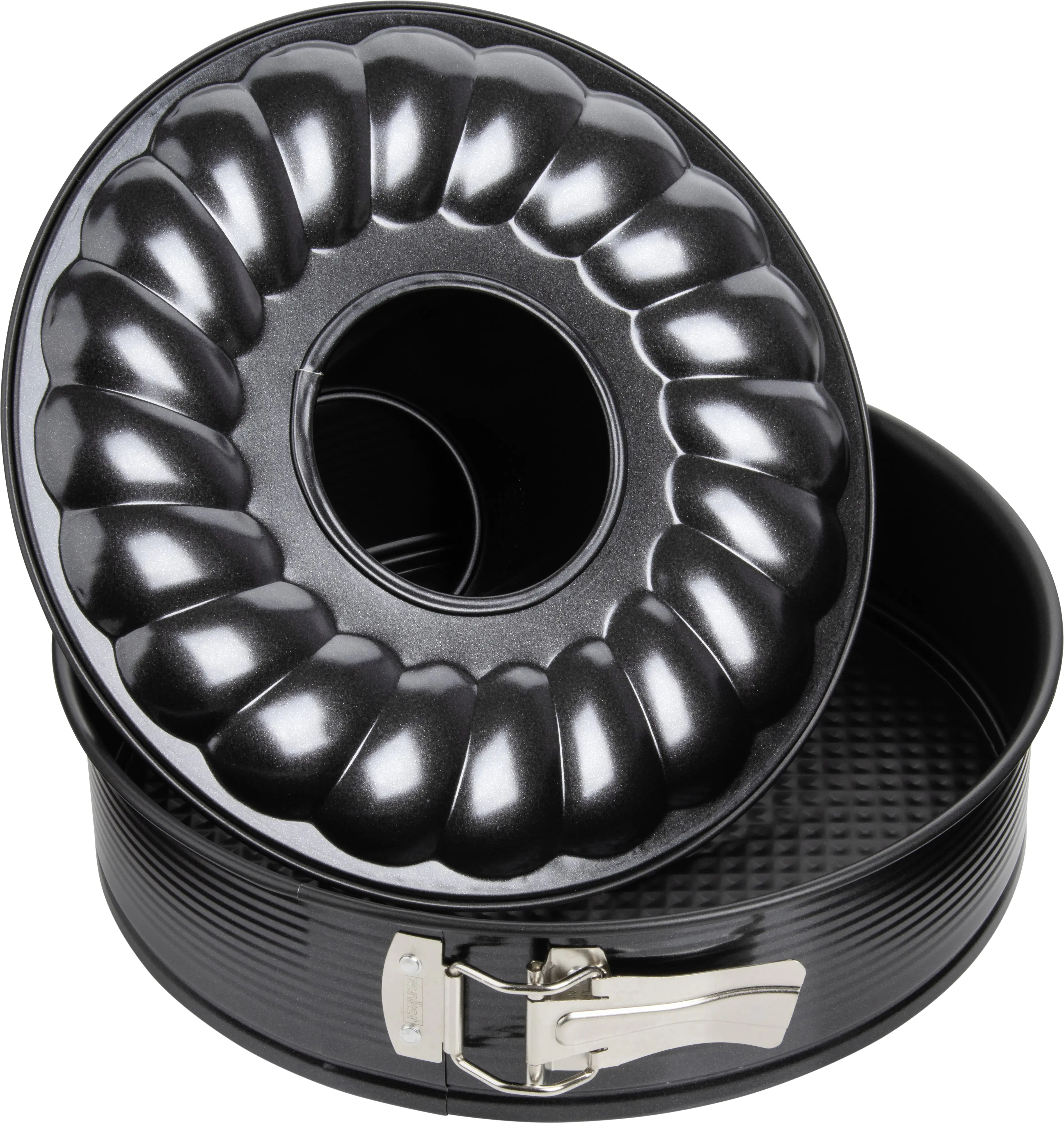 Zenker Springform BlackMetallic mit Flach- und Rohrboden, Ø 26 cm