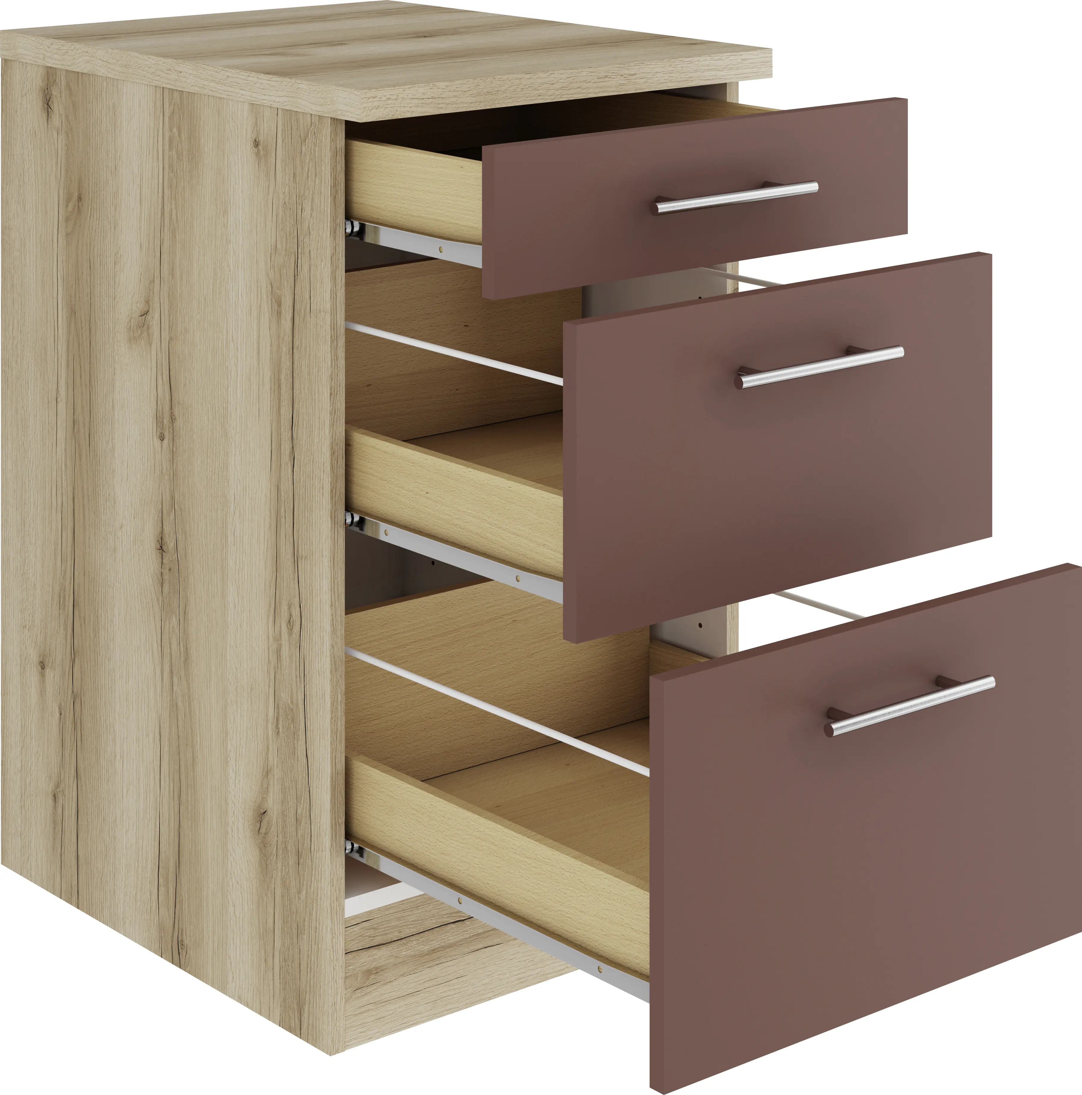 Optifit Unterschrank Bari 407 rostrot/eiche 50 cm