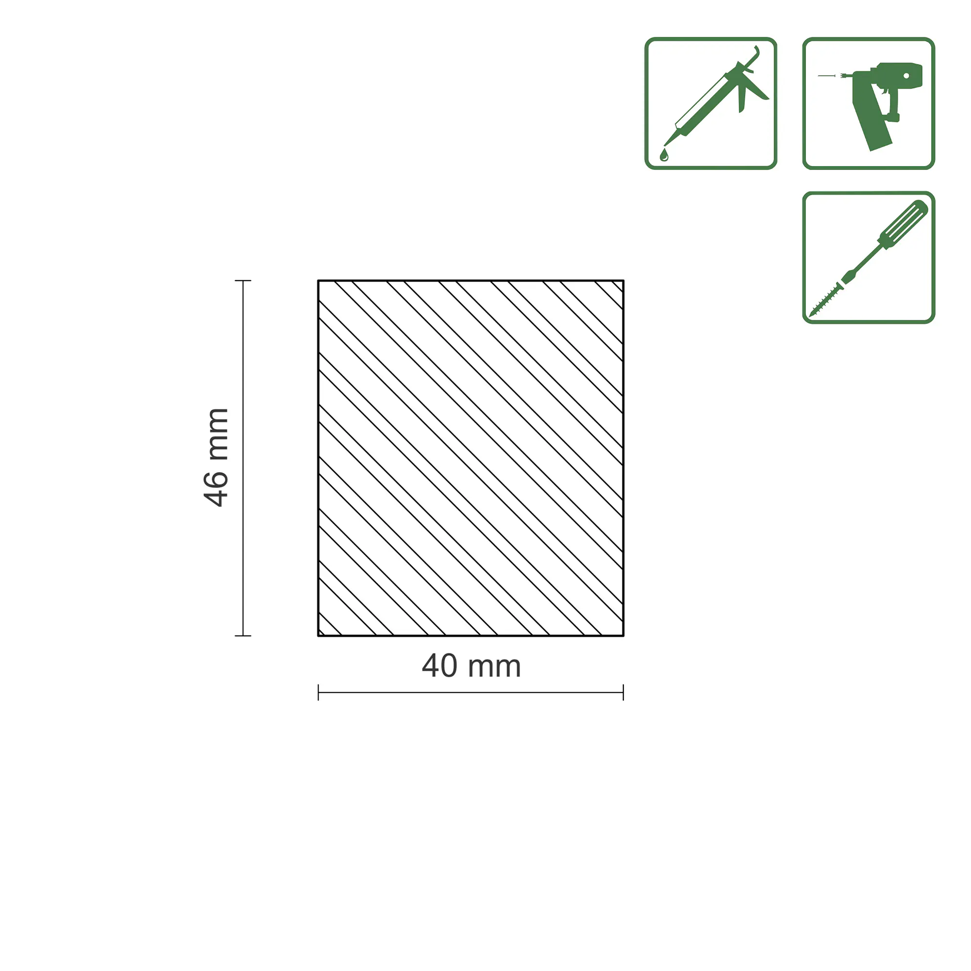 FN Neuhofer Flachleiste 100 cm 46 x 40 mm Fichte/Kiefer