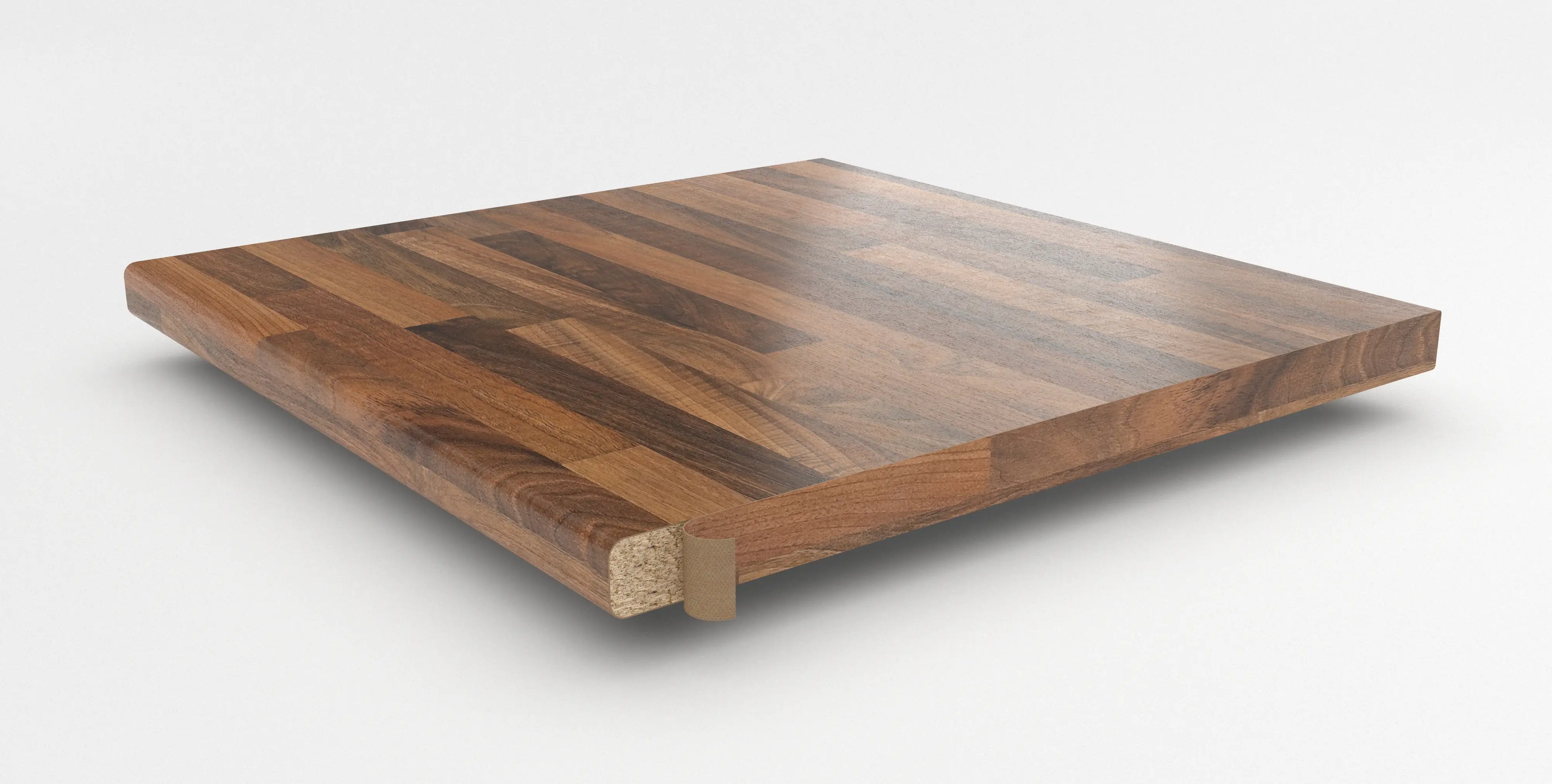 Getalit Umleimer Butcherblock-Optik Nussbaum 65 cm mit Schmelzkleber