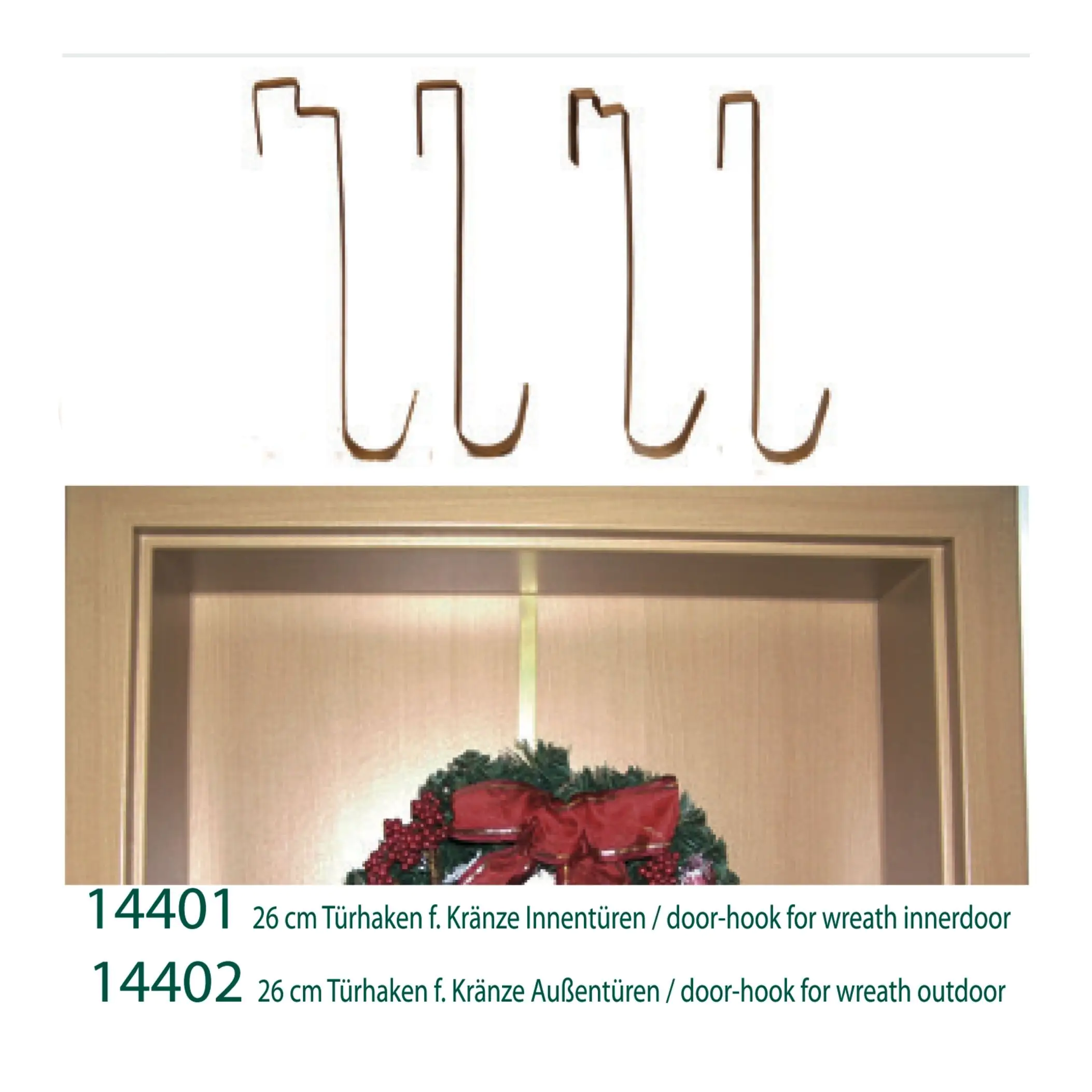 Riffelmacher Türhaken für Kränze 2er Set für Innentüren