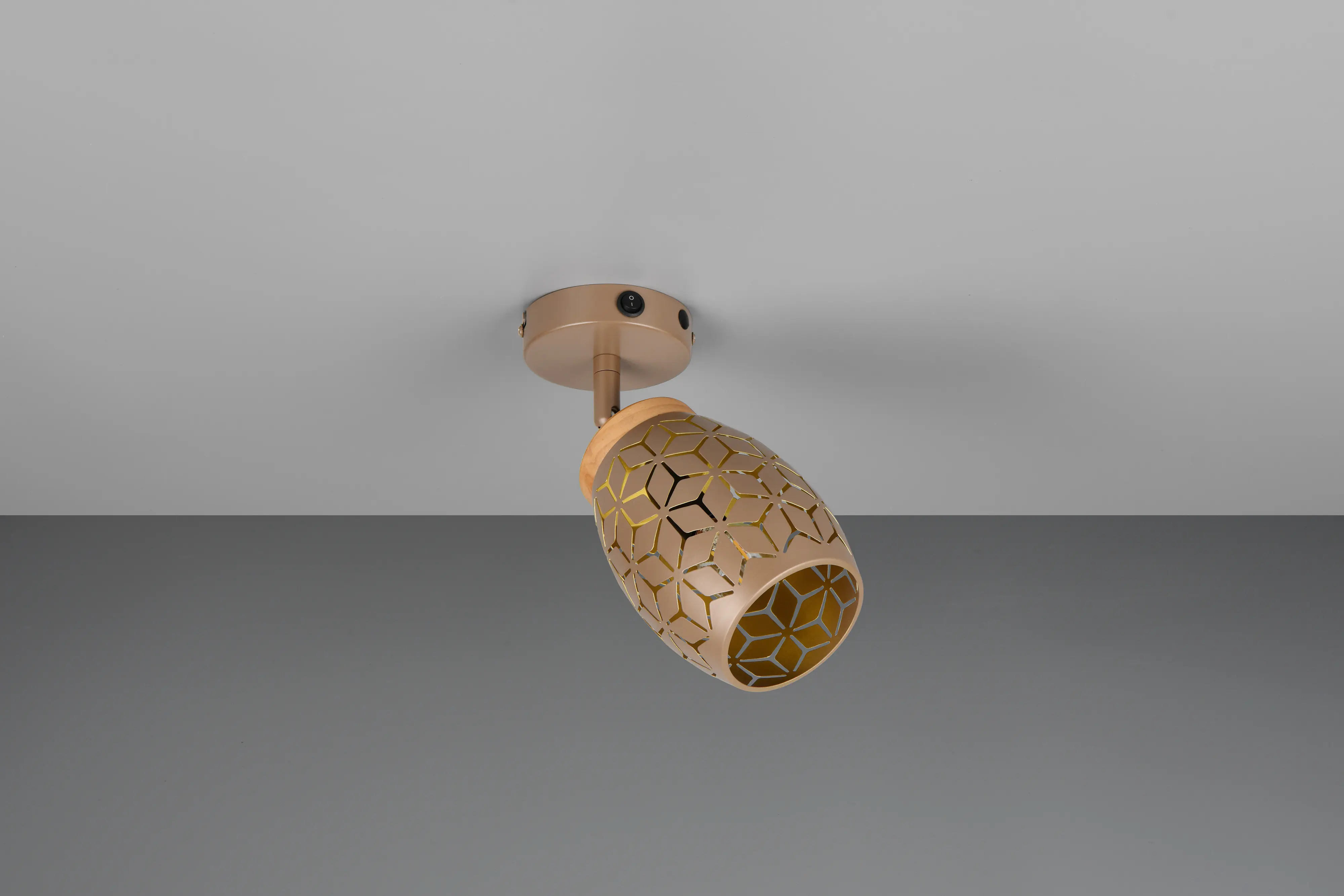 Trio Wandlampe 1er Spot Spot Bidar Ø 12 x 27 cm coffee