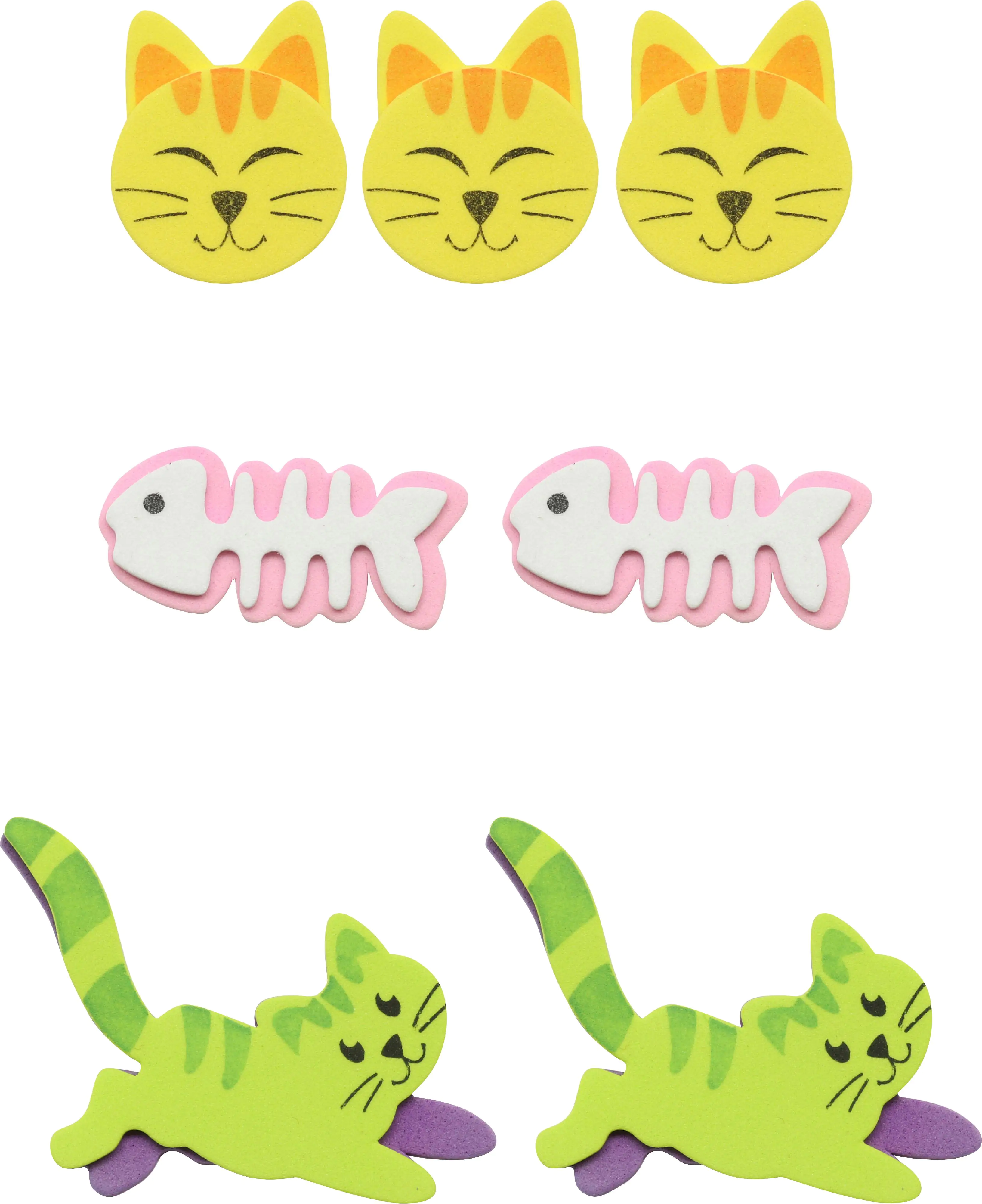 Glorex Moosgummi Sticker Katzen 18 Stück