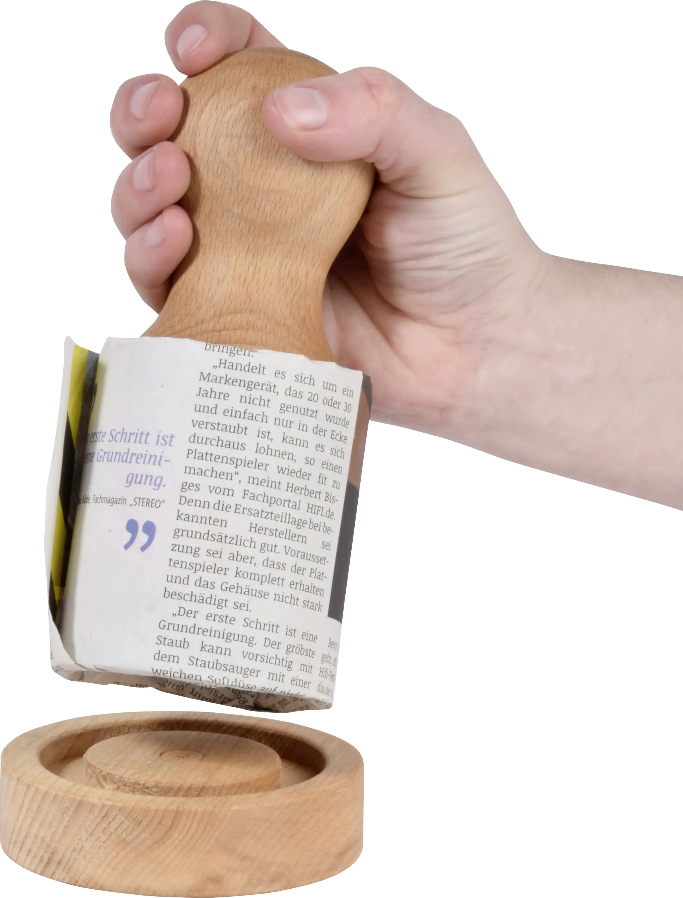 Dobar Papiertopf-Presse Buche 7 x 7 x 16 cm 9 x 9 x 18 cm 11 x 11 x 20