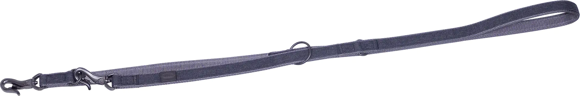 Nobby Führleine Linen Deluxe schwarz grau 200 cm Nobby Führleine Linen Deluxe schwarz grau 200 cm