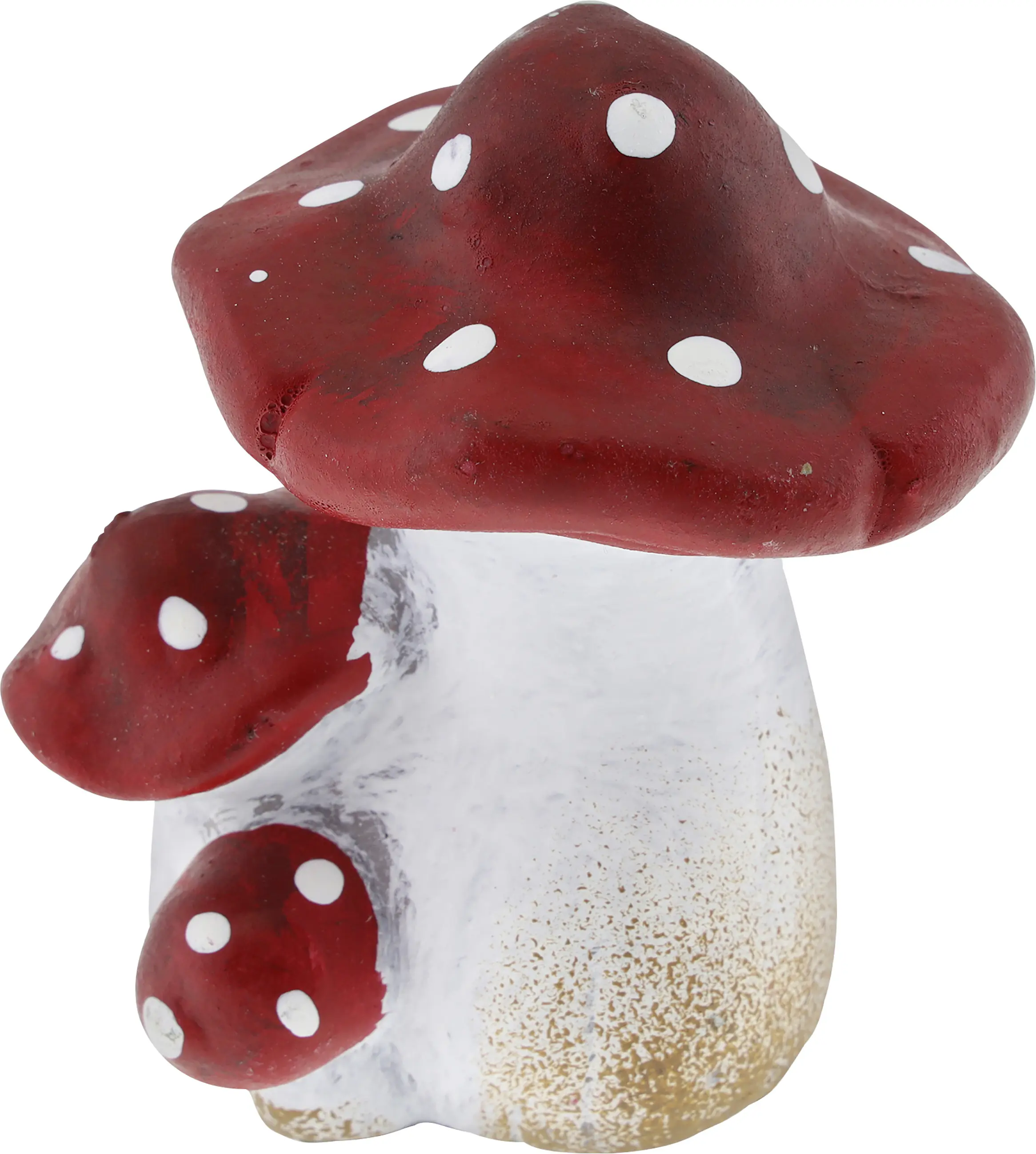 Pilz aus Keramik, 8,5 x 7,5 x 6,1 cm rot weiß