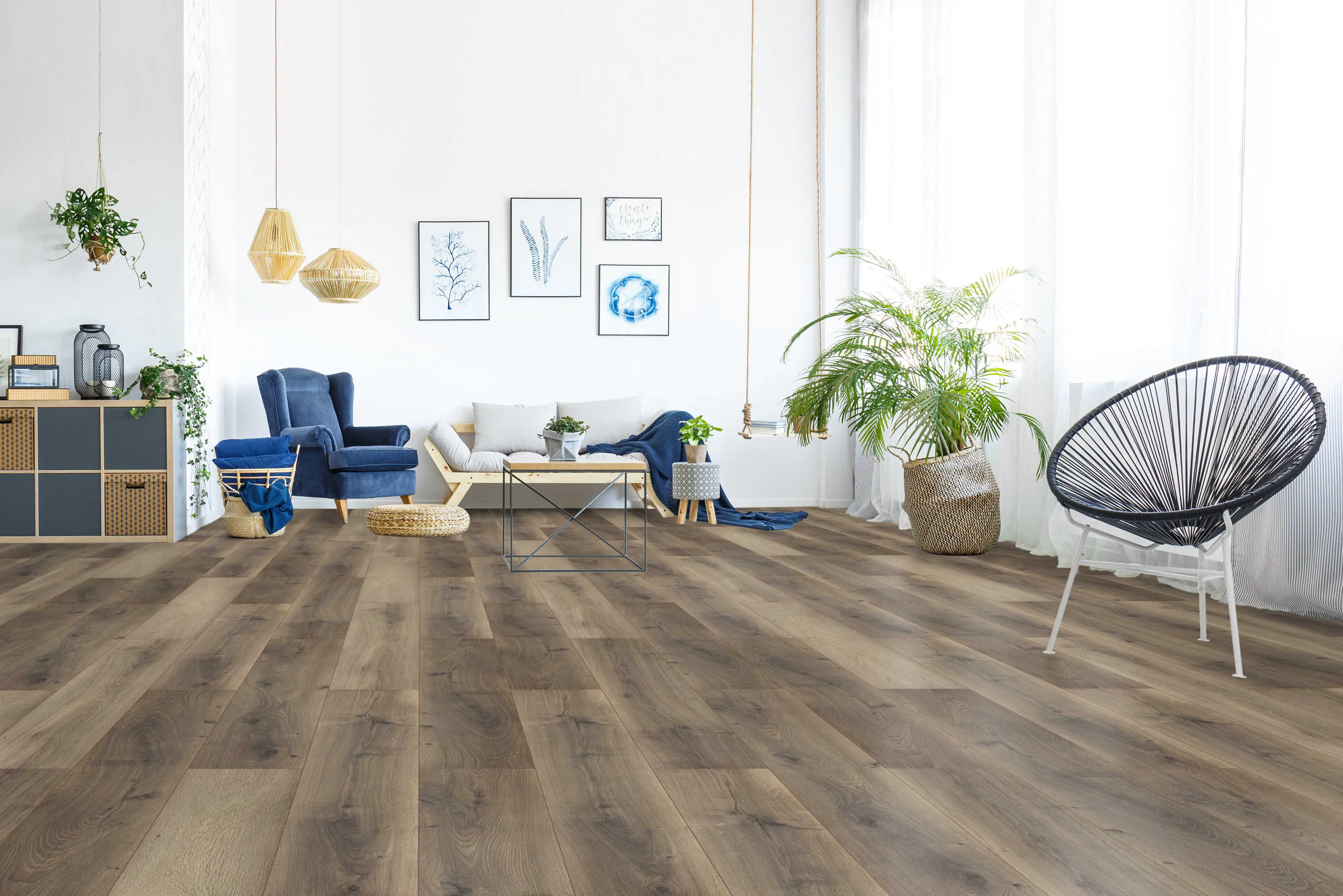 Classen Laminat Megaloc Aquaprotect 128,5 x 19,2 cm 8 mm Eiche braun mix