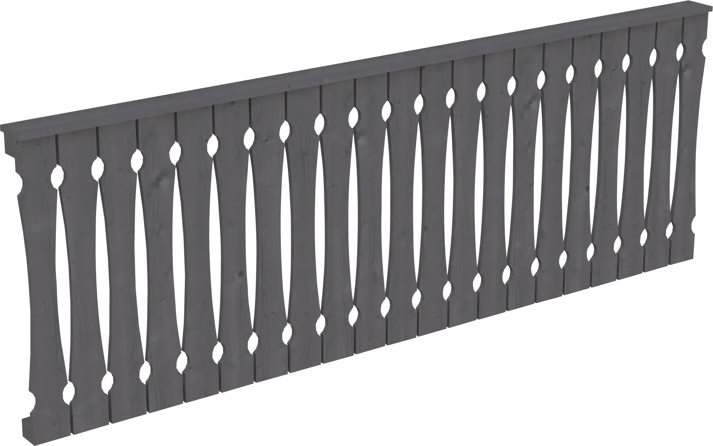 SKAN HOLZ Brüstung Balkonschalung 270 x 96 cm Fichte