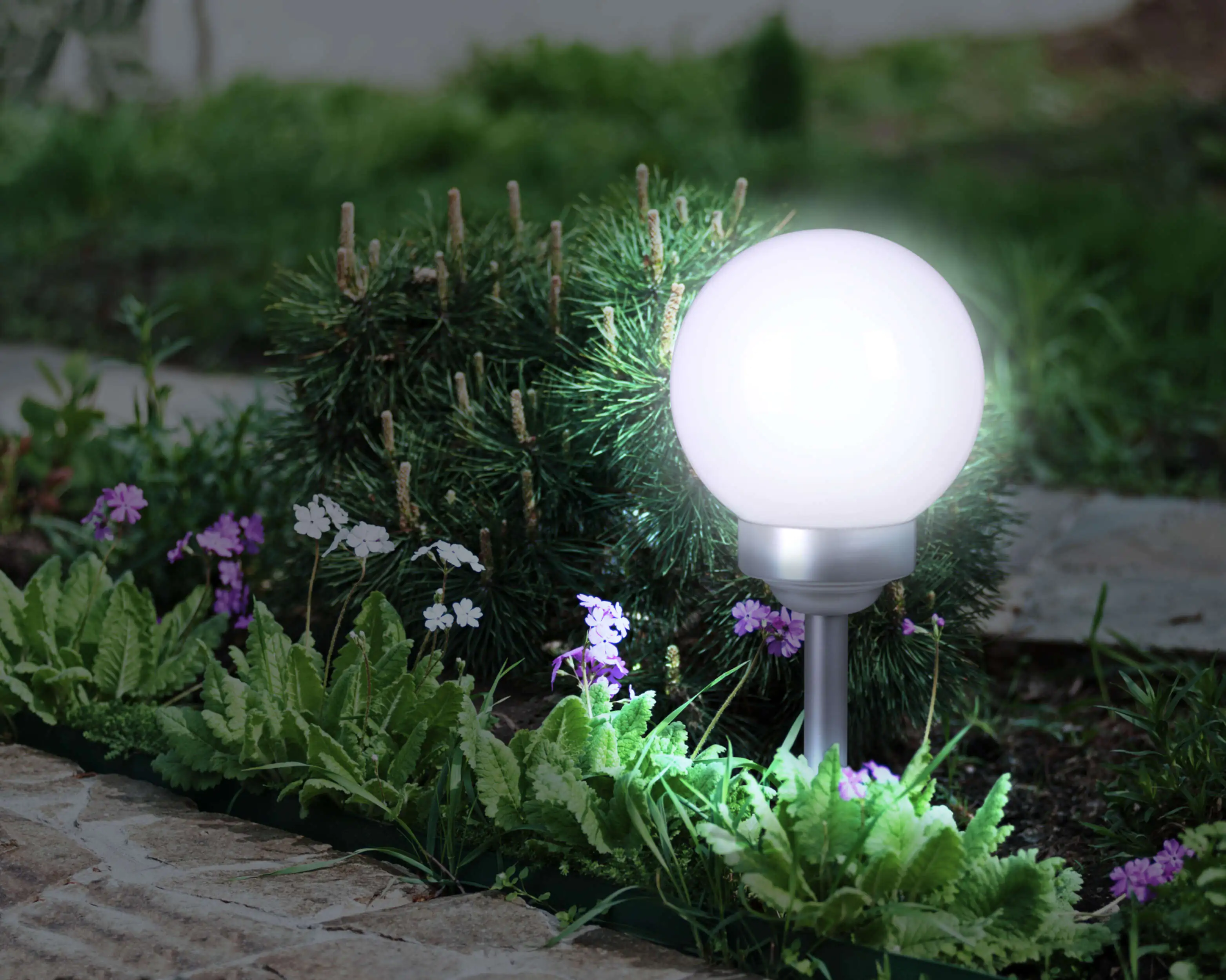 Light&More LED Solarleuchte Kugel 70 cm, Ø25 cm, Erdspieß Light&More LED Solarleuchte Kugel 70 cm, Ø25 cm, Erdspieß