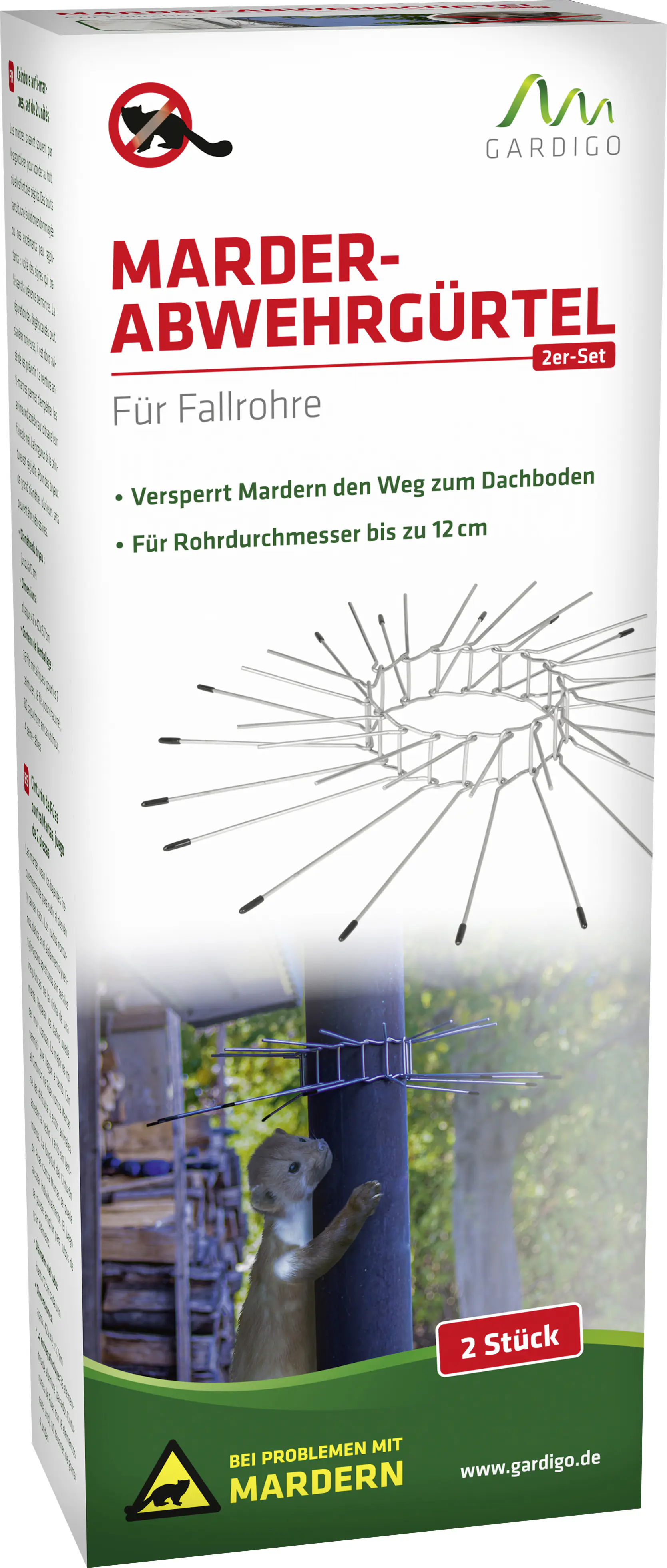 Gardigo Marderabwehrgürtel 2er Set für Fallrohre