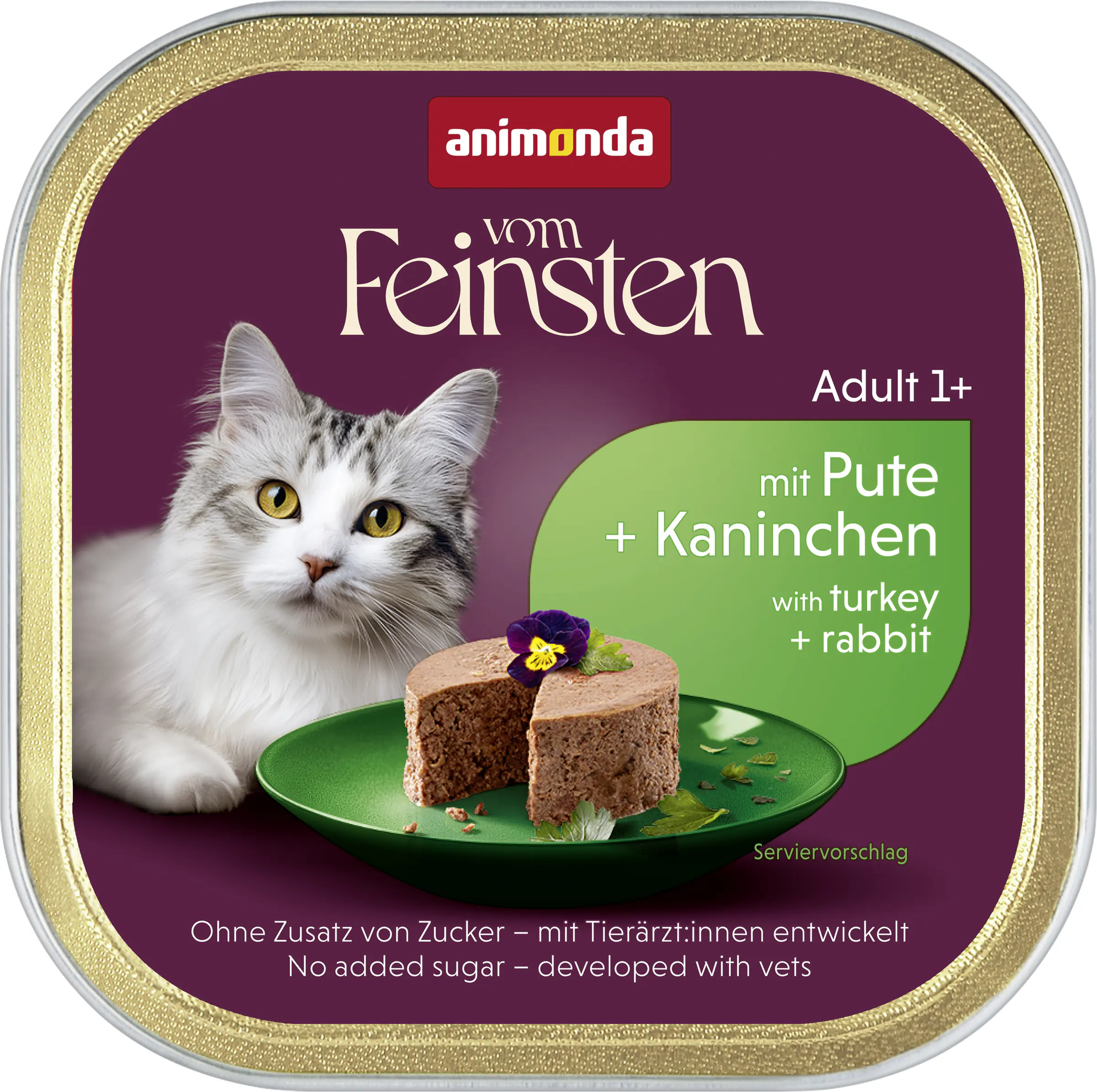 Animonda vom Feinsten Katzennassfutter Adult getreidefrei 100 g Pute & Kaninchen