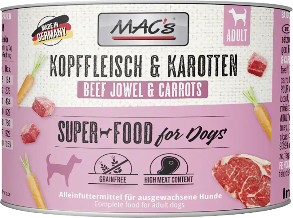Macs Dog Kopffleisch & Karotte 200 g