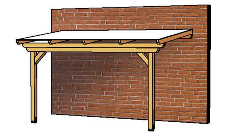 SKAN HOLZ Terrassenüberdachung Ancona 434 x 350 cm, Leimholz, natur
