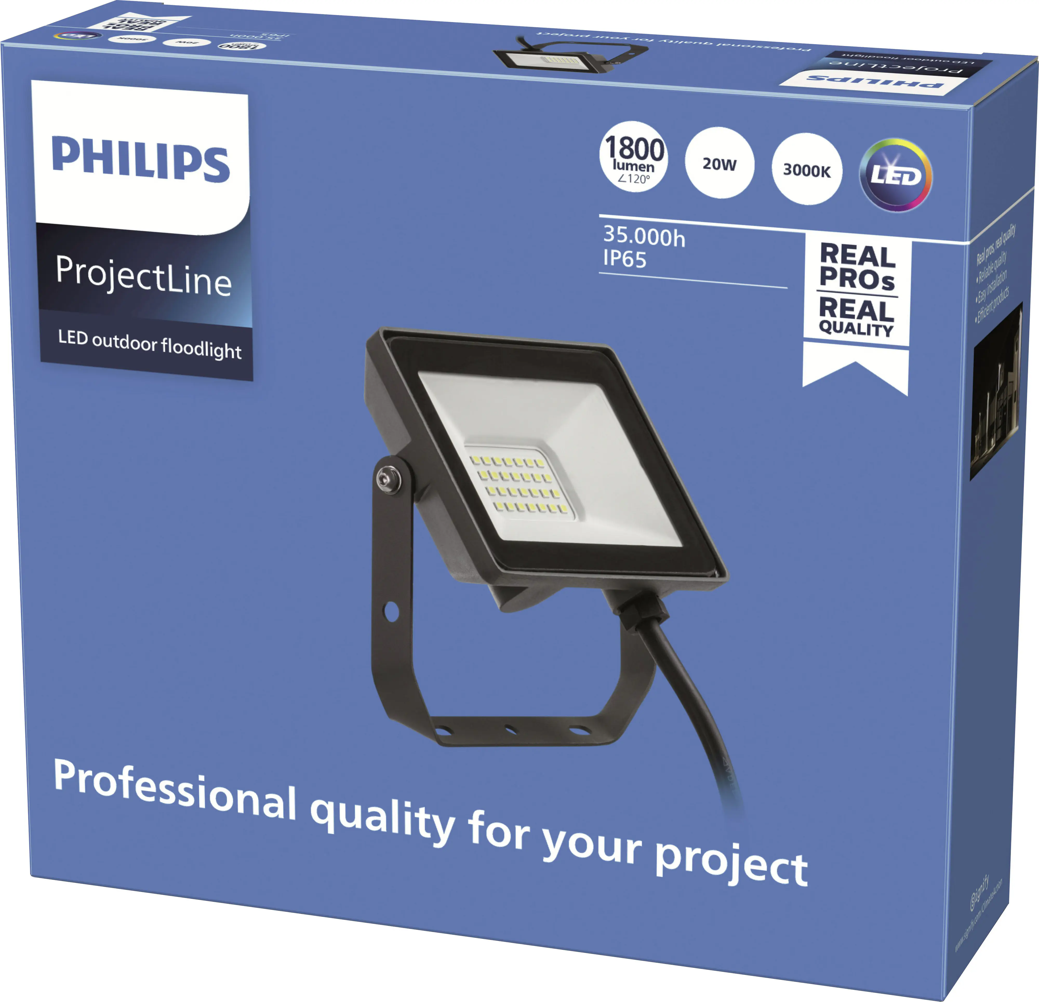 Philips LED Außenstrahler Projectline schwarz 20 W 1800 lm 
