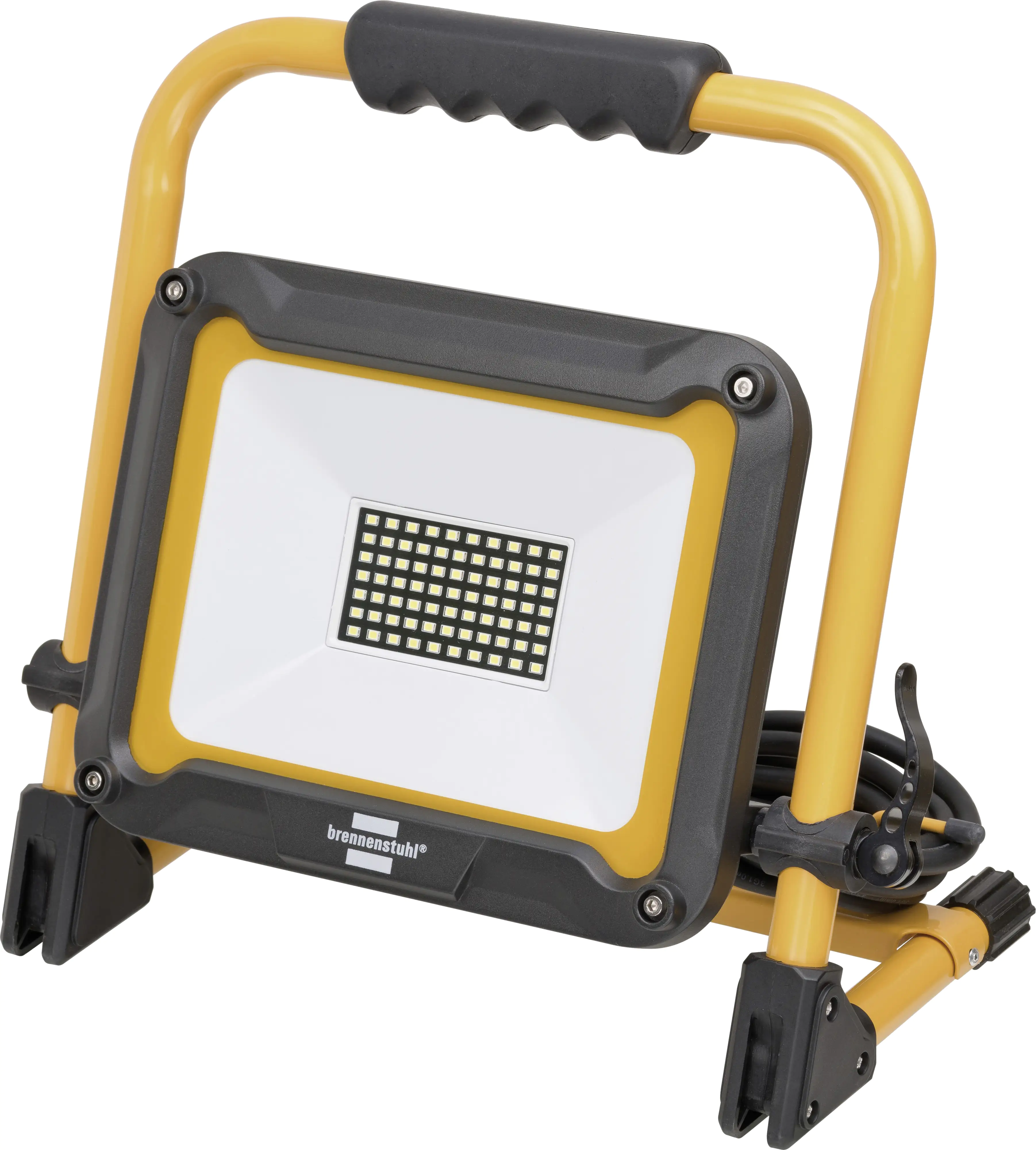 4007123676354 Brennenstuhl LED Strahler JARO 5050 M schwarz/gelb, IP 65