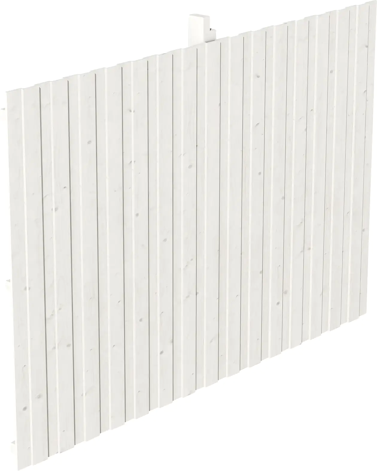 SKAN HOLZ Rückwand Deckelschalung 341 x 220 cm, Fichte, lasiert in Weiß