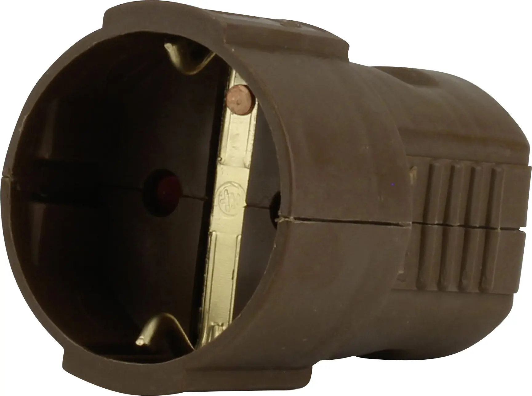 Schutzkontakt-Kupplung m Knicksch braun