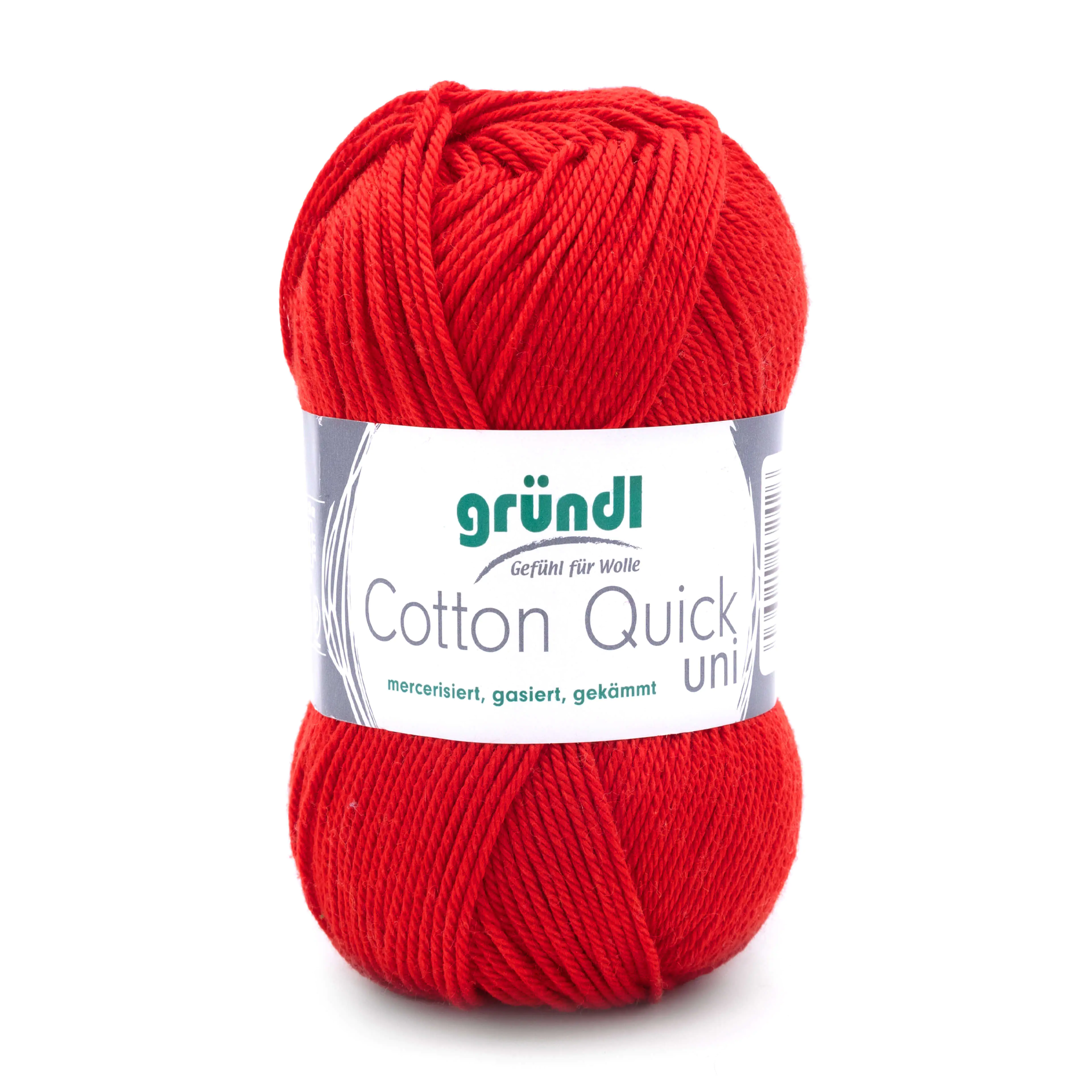 Gründl Wolle Cotton Quick 50 g uni kirsche