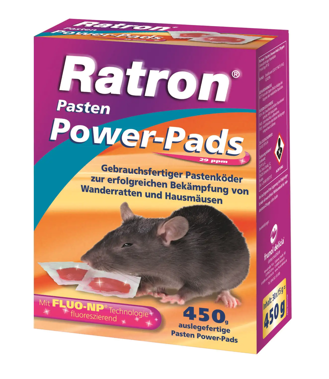Ratron Rattenköder Pasten Power-Pads 29 ppm, 450 g