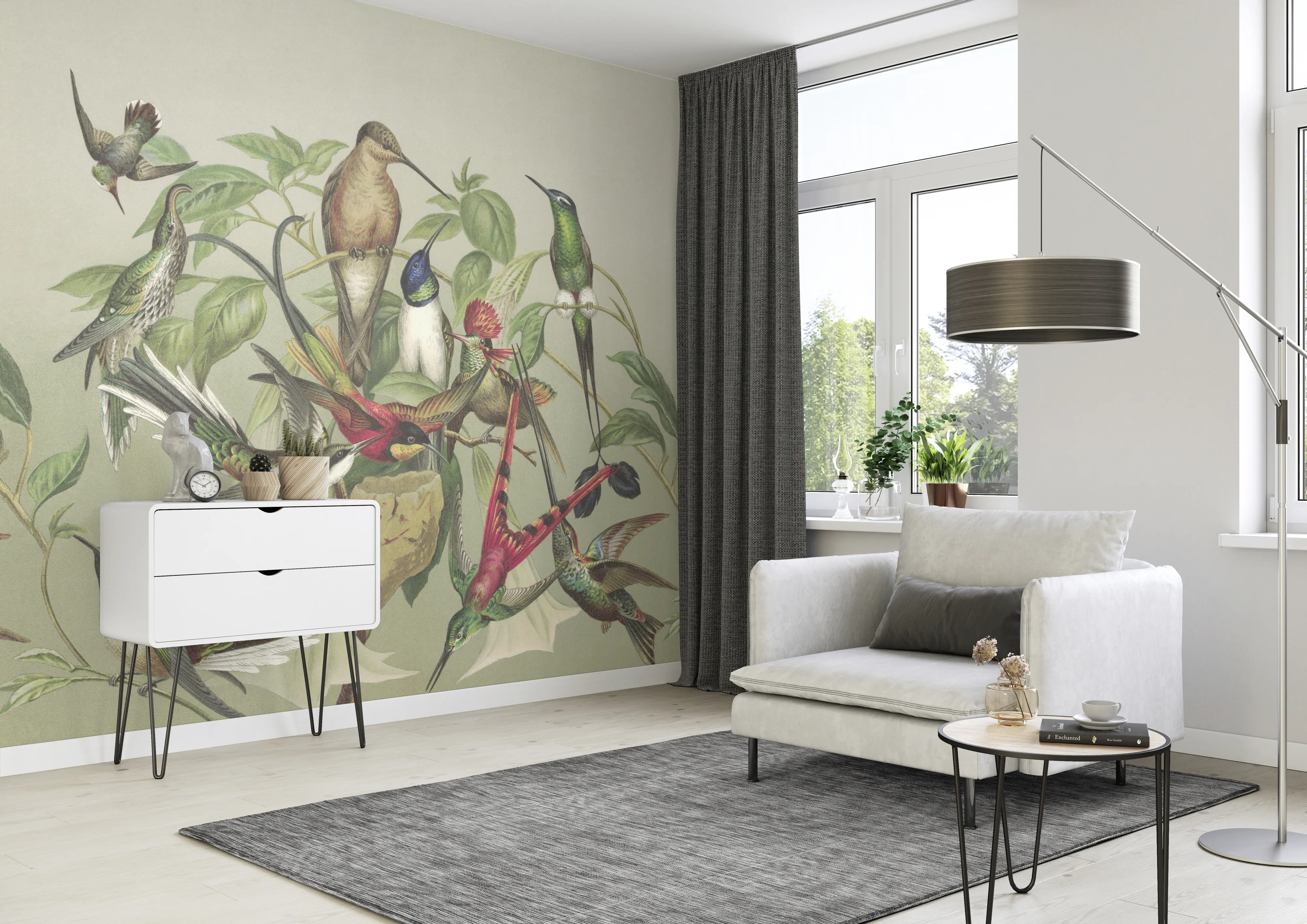 Rasch Vlies Fototapete 543520 Grün-Hellgrün Muster & Motive 3 m x 3,18 m